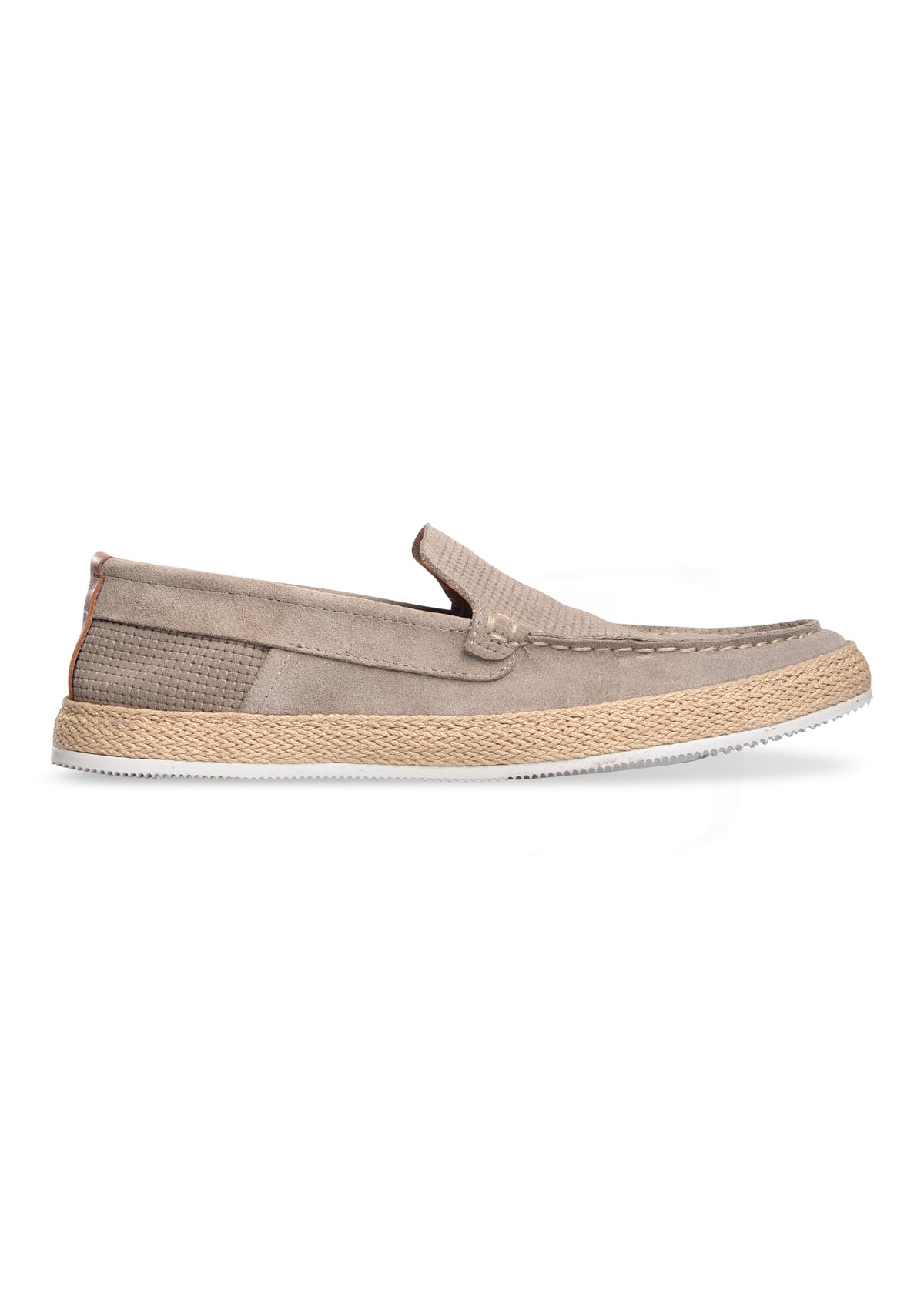ΑΝΔΡΙΚΕΣ ΔΕΡΜΑΤΙΝΕΣ SUEDE ΕΣΠΑΝΤΡΙΓΙΕΣ PORTOBELLO'S ΣΕ ΓΚΡΙ-ΜΠΕΖ ΧΡΩΜΑ ΜΕ ΜΙΚΡΟΣΧΕΔΙΟ