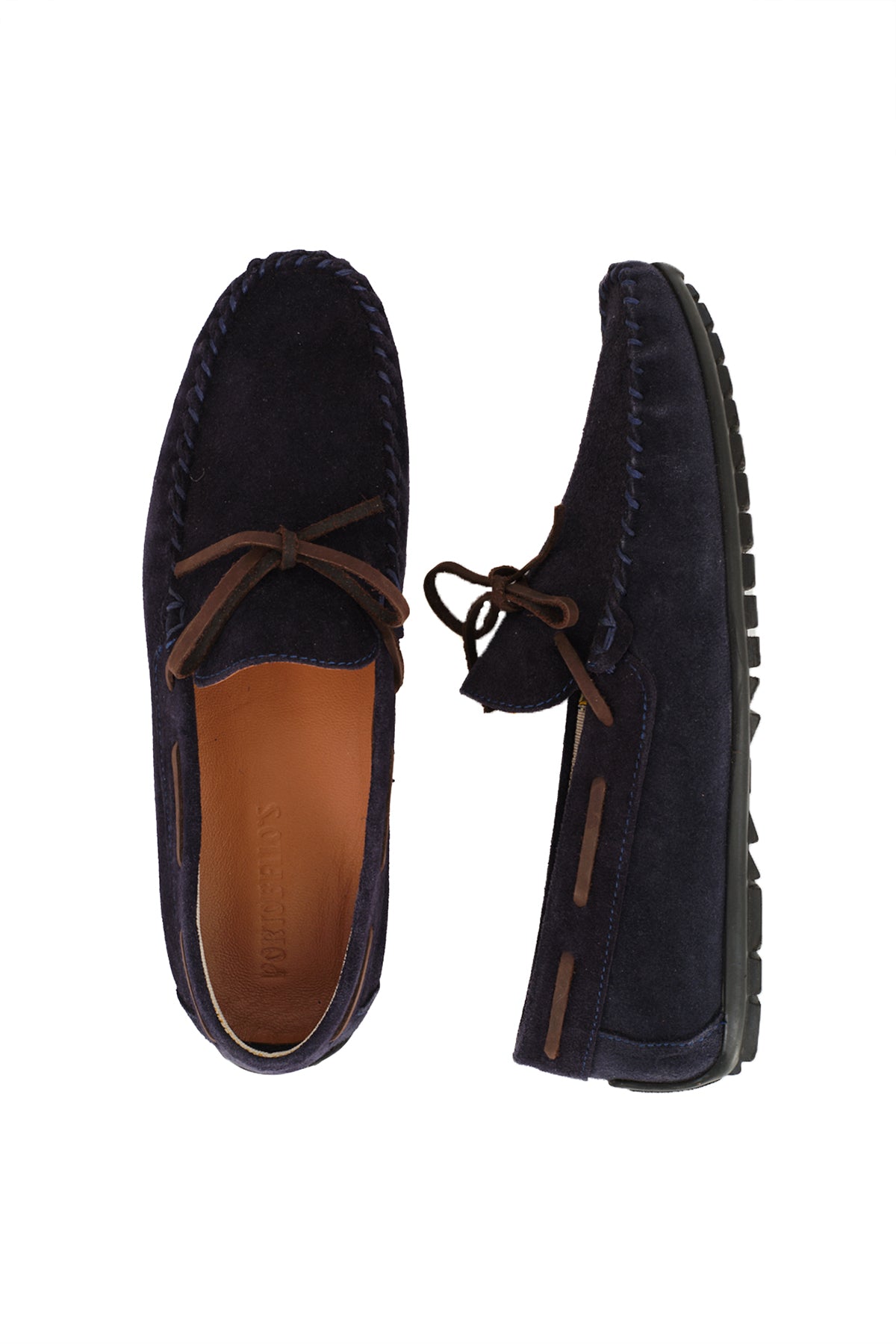 ΑΝΔΡΙΚΑ ΠΑΠΟΥΤΣΙΑ SUEDE CAR LOAFERS ΜΠΛΕ PORTOBELLO'S