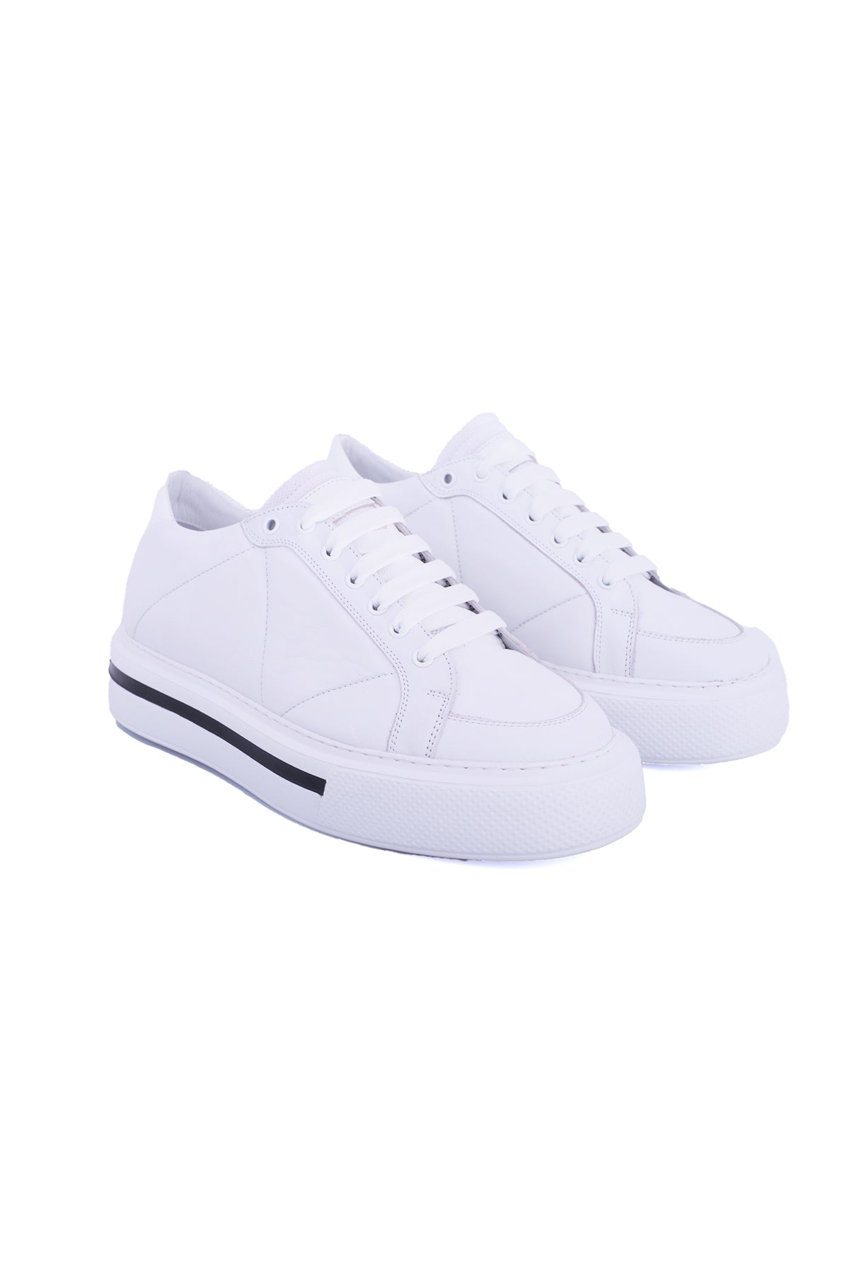 ΑΝΔΡΙΚΑ ΠΑΠΟΥΤΣΙΑ SNEAKERS ΛΕΥΚΑ ΜΕ ΧΟΝΤΡΗ ΣΟΛΑ PORTOBELLO'S