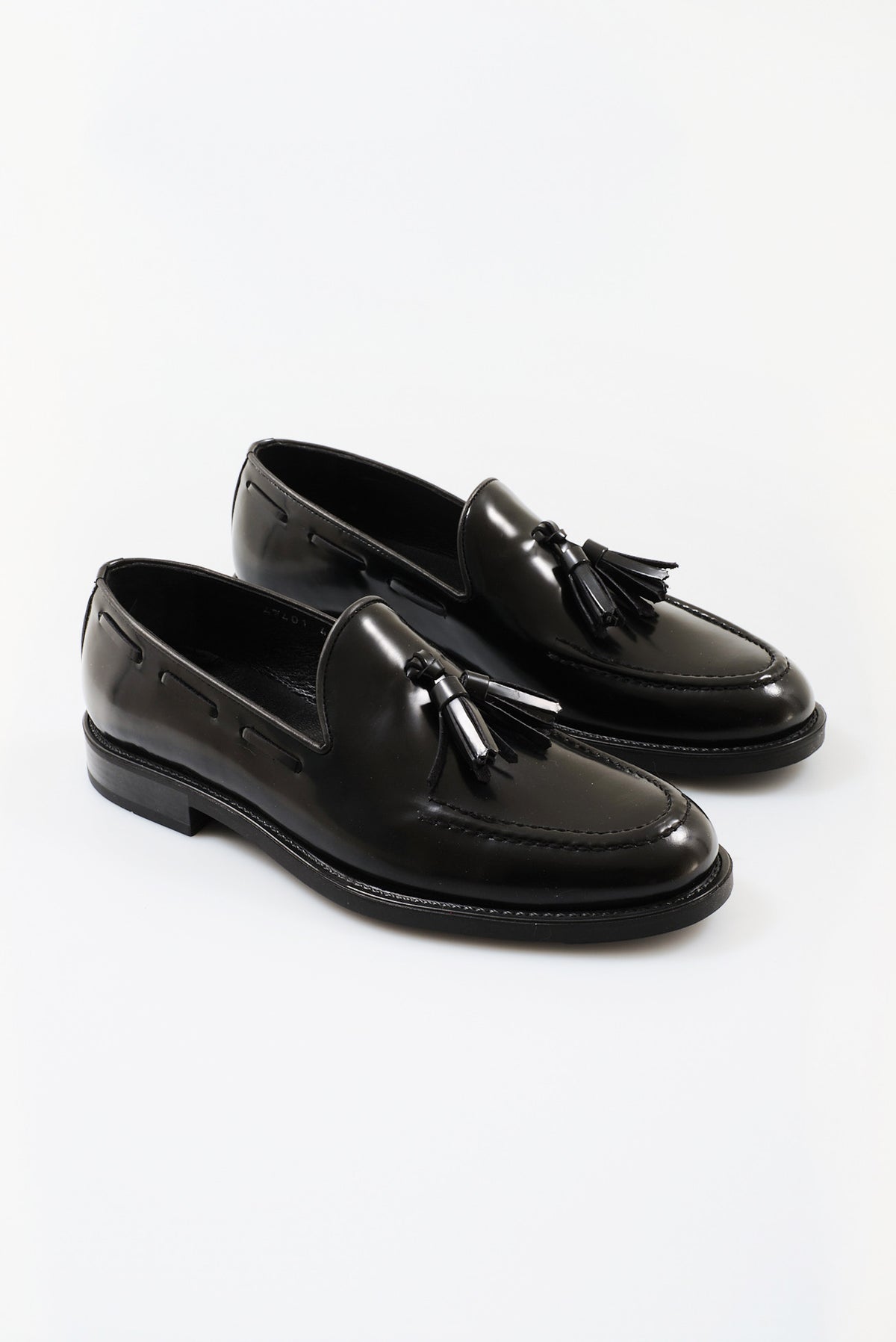 ΑΝΔΡΙΚΑ ΔΕΡΜΑΤΙΝΑ ΥΠΟΔΗΜΑΤΑ LOAFERS TASSEL PORTOBELLO'S ΣΕ ΜΑΥΡΟ ΧΡΩΜΑ