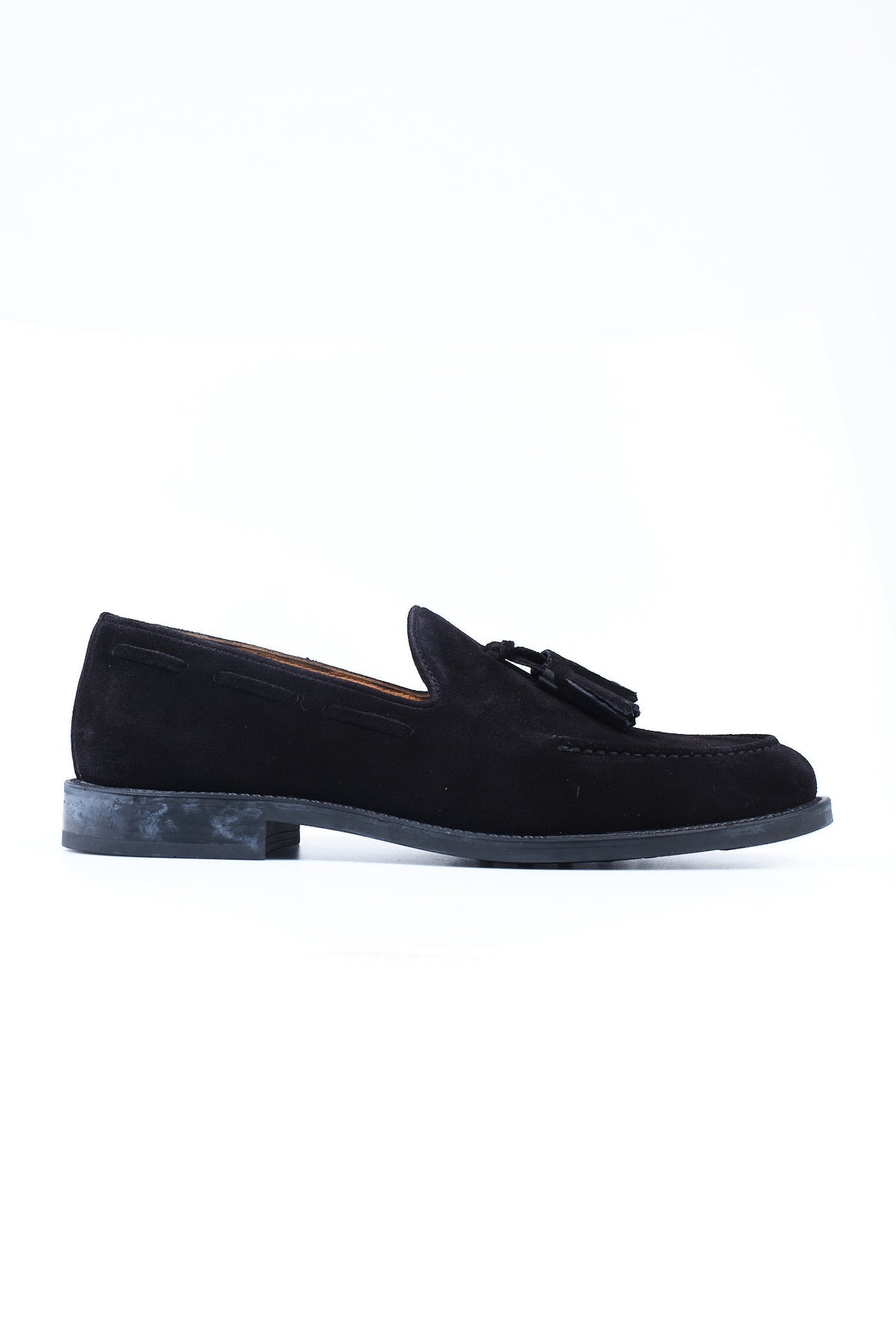 ΑΝΔΡΙΚΑ ΔΕΡΜΑΤΙΝΑ SUEDE ΥΠΟΔΗΜΑΤΑ LOAFERS TASSEL PORTOBELLO'S ΣΕ ΜΑΥΡΟ ΧΡΩΜΑ