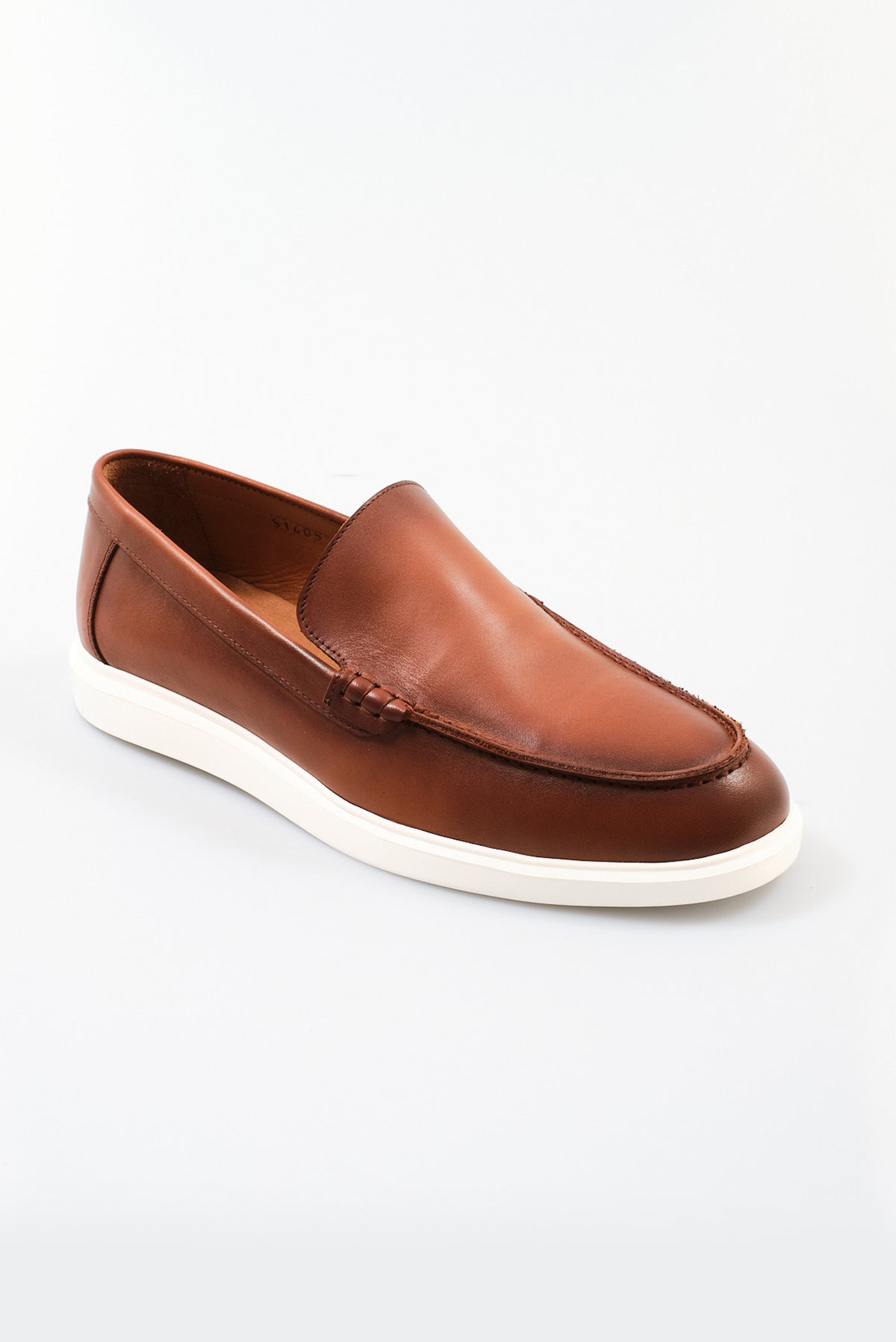 ΑΝΔΡΙΚΑ ΔΕΡΜΑΤΙΝΑ ΥΠΟΔΗΜΑΤΑ LOAFERS PORTOBELLO'S ΣΕ ΤΑΜΠΑ ΧΡΩΜΑ