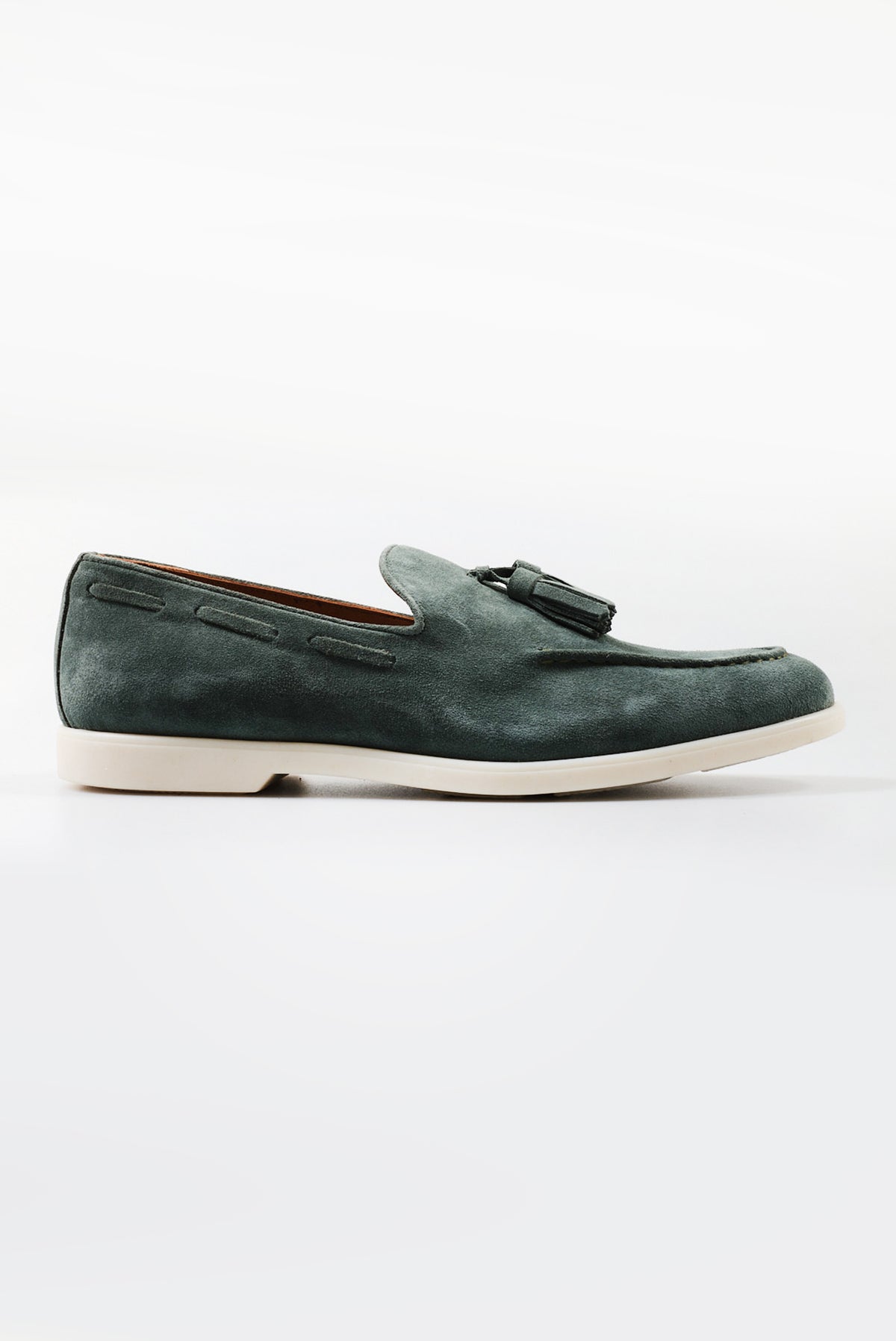 ΑΝΔΡΙΚΑ ΔΕΡΜΑΤΙΝΑ SUEDE ΥΠΟΔΗΜΑΤΑ LOAFERS TASSEL PORTOBELLO'S ΣΤΟ ΧΡΩΜΑ ΤΗΣ ΜΕΝΤΑΣ