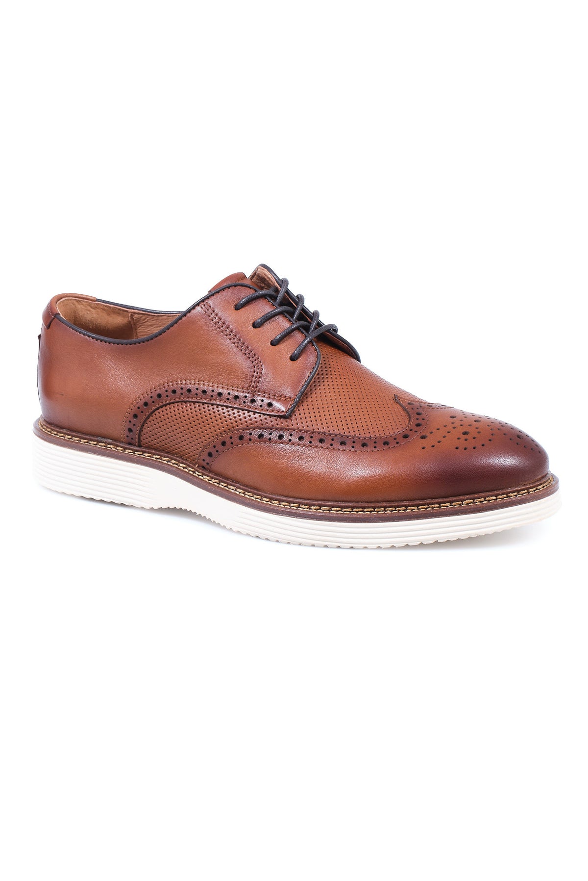 ΑΝΔΡΙΚΑ ΤΑΜΠΑ ΔΕΡΜΑΤΙΝΑ DERBY FULL BROGUES ΥΠΟΔΗΜΑΤΑ PORTOBELLO'S