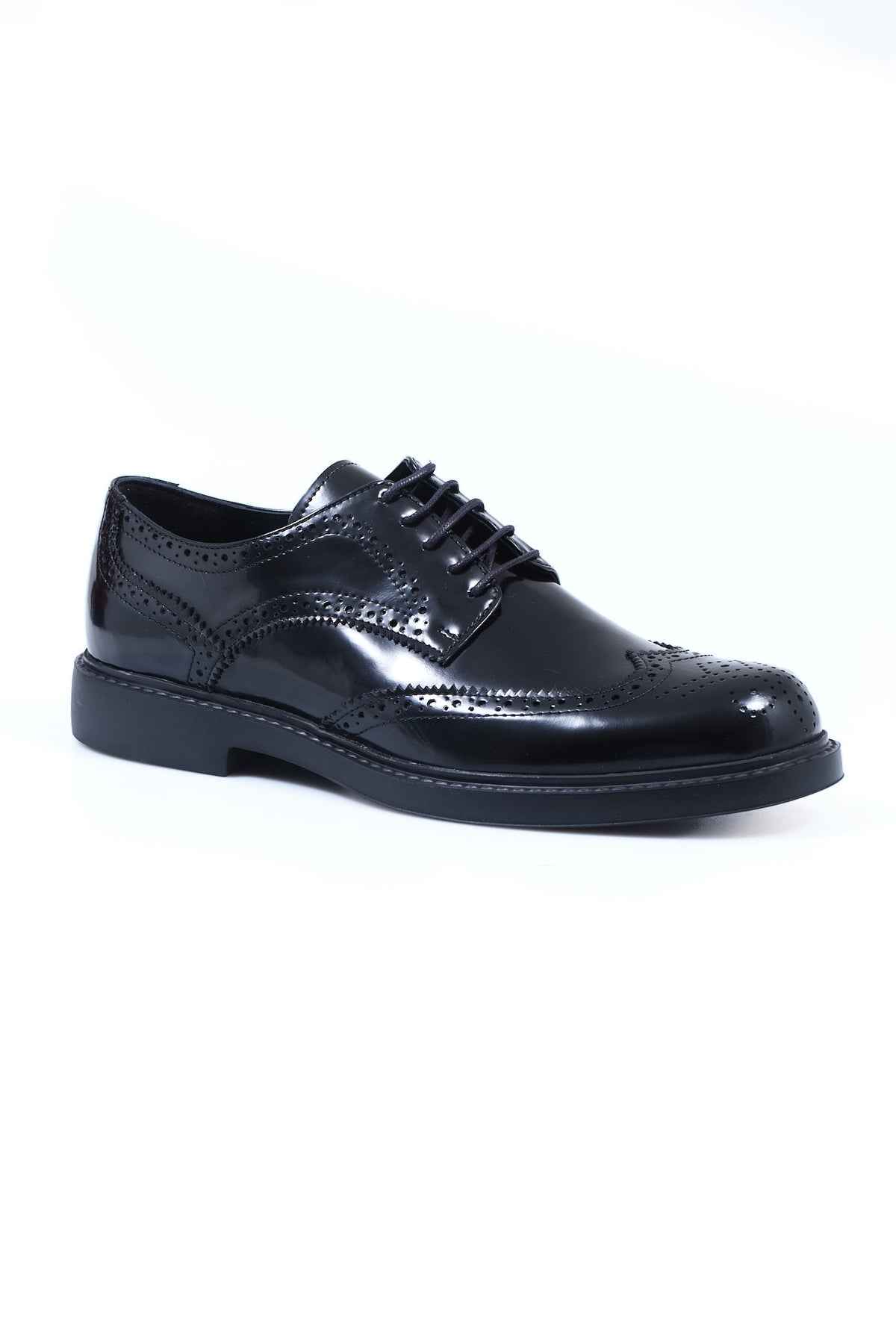 ΑΝΔΡΙΚΑ ΜΑΥΡΑ ΔΕΡΜΑΤΙΝΑ ΥΠΟΔΗΜΑΤΑ DERBY FULL BROGUES PORTOBELLO'S