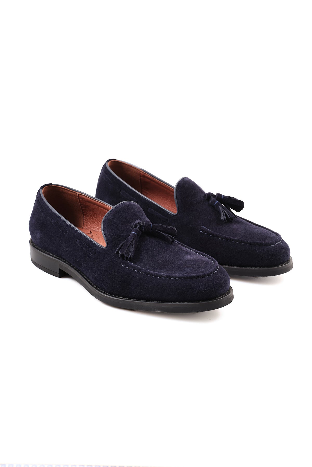 ΑΝΔΡΙΚΑ ΜΠΛΕ ΔΕΡΜΑΤΙΝΑ SUEDE TASSEL LOAFERS ΥΠΟΔΗΜΑΤΑ PORTOBELLO'S
