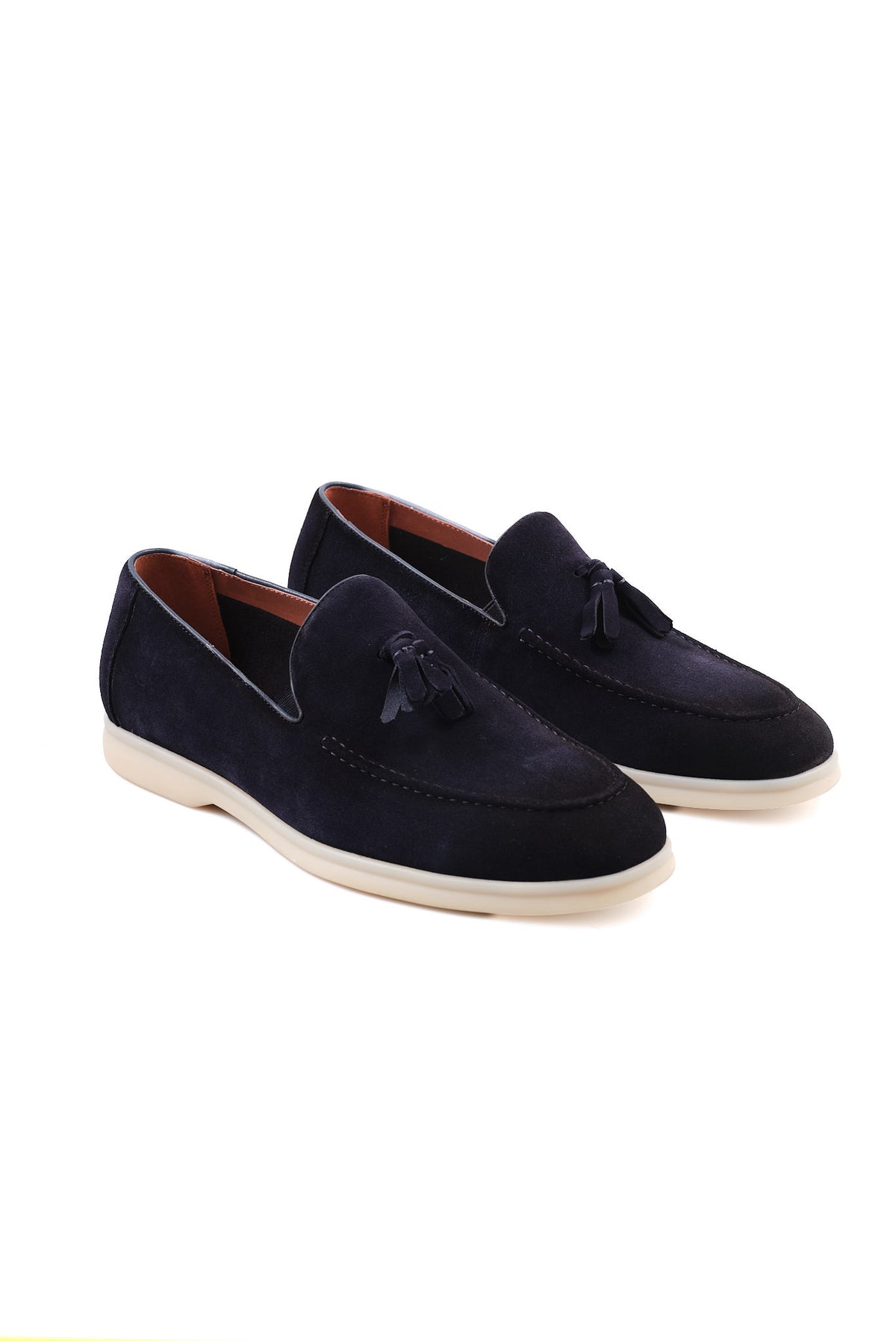 ΑΝΔΡΙΚΑ ΔΕΡΜΑΤΙΝΑ SUEDE TASSEL LOAFERS ΥΠΟΔΗΜΑΤΑ PORTOBELLO'S ΣΕ ΜΠΛΕ ΧΡΩΜΑ