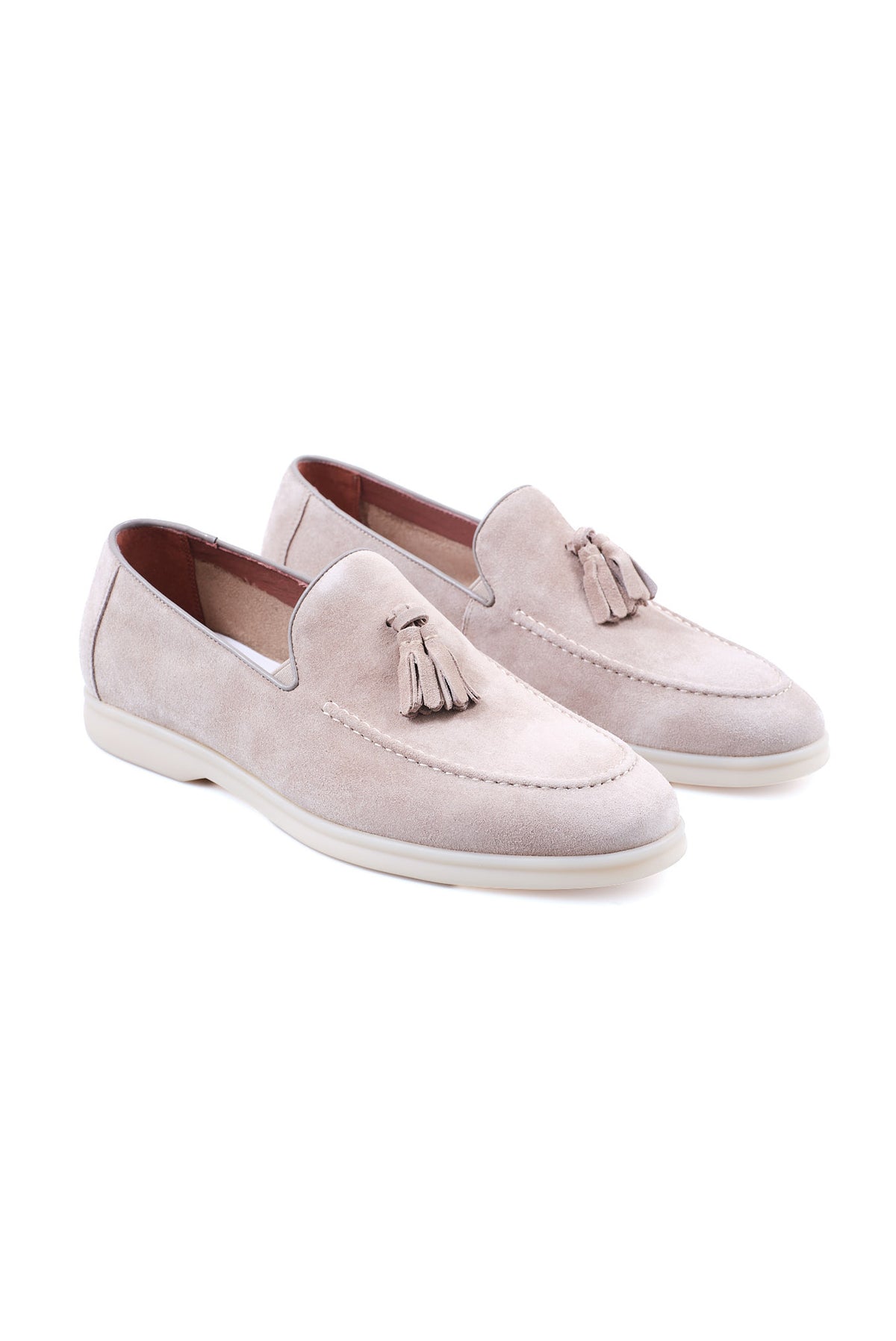 ΑΝΔΡΙΚΑ ΔΕΡΜΑΤΙΝΑ SUEDE TASSEL LOAFERS ΥΠΟΔΗΜΑΤΑ PORTOBELLO'S ΣΕ ΜΠΕΖ ΣΚΟΥΡΟ ΧΡΩΜΑ
