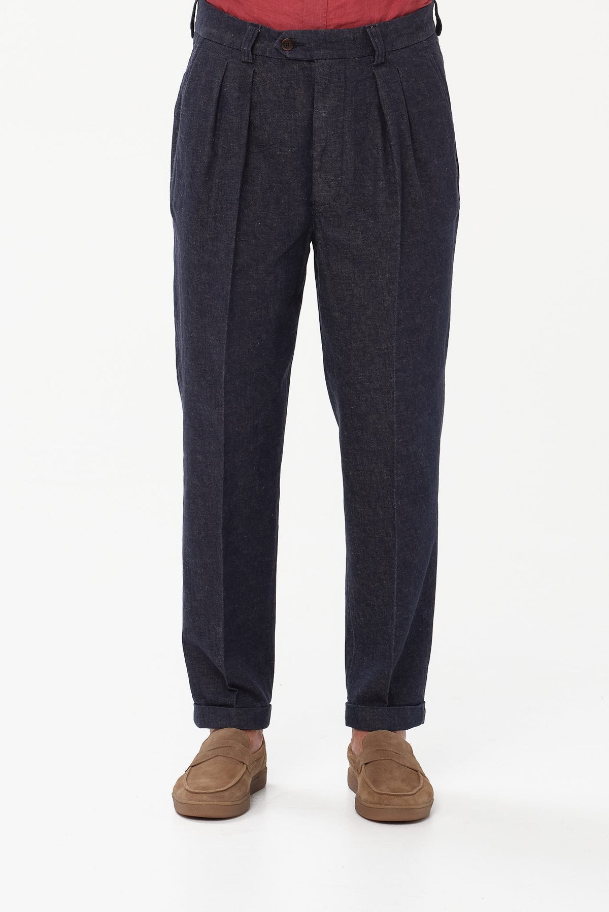 ΑΝΔΡΙΚΟ ΜΠΛΕ JEAN CHINOS ALBERTO ΜΕ ΠΙΕΤΕΣ ΚΑΙ ΡΕΒΕΡ REGULAR FIT