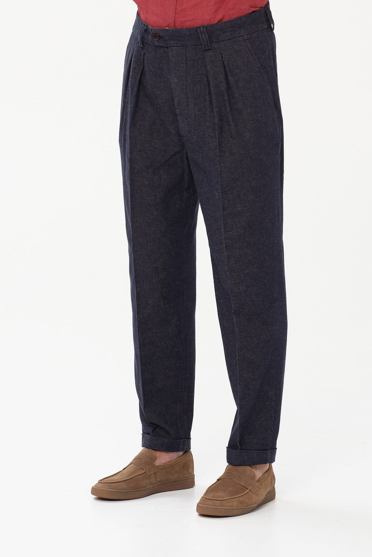 ΑΝΔΡΙΚΟ ΜΠΛΕ JEAN CHINOS ALBERTO ΜΕ ΠΙΕΤΕΣ ΚΑΙ ΡΕΒΕΡ REGULAR FIT