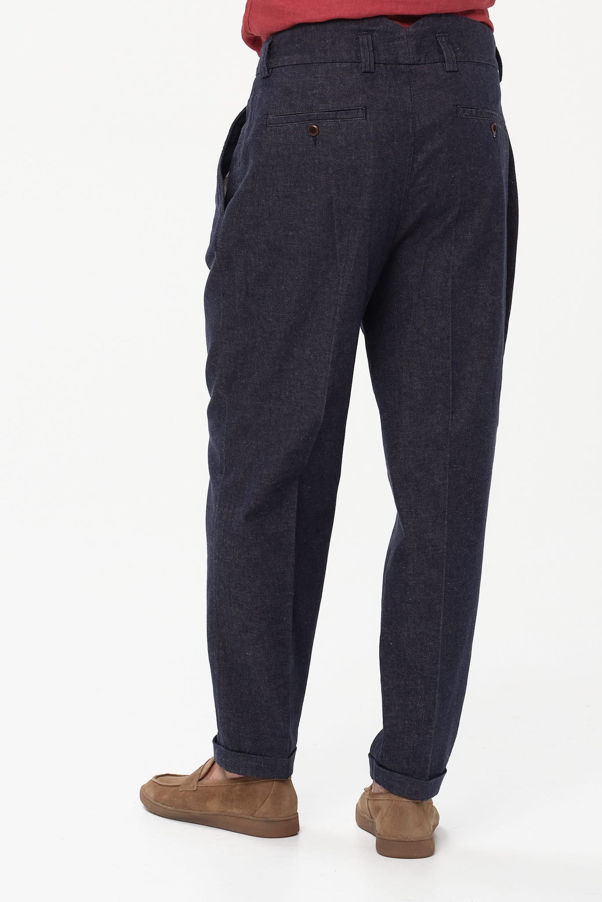 ΑΝΔΡΙΚΟ ΜΠΛΕ JEAN CHINOS ALBERTO ΜΕ ΠΙΕΤΕΣ ΚΑΙ ΡΕΒΕΡ REGULAR FIT