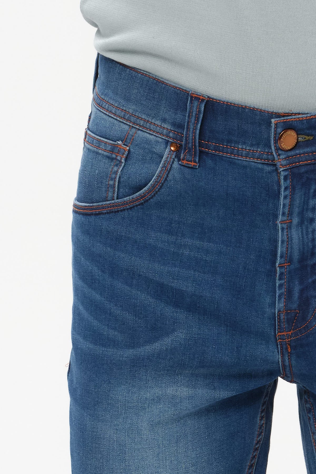 ΑΝΔΡΙΚΟ ΜΠΛΕ ΠΕΝΤΑΤΣΕΠΟ JEAN PORTOBELLO'S ME ΤΕΧΝΗΤΗ ΦΘΟΡΑ REGULAR FIT