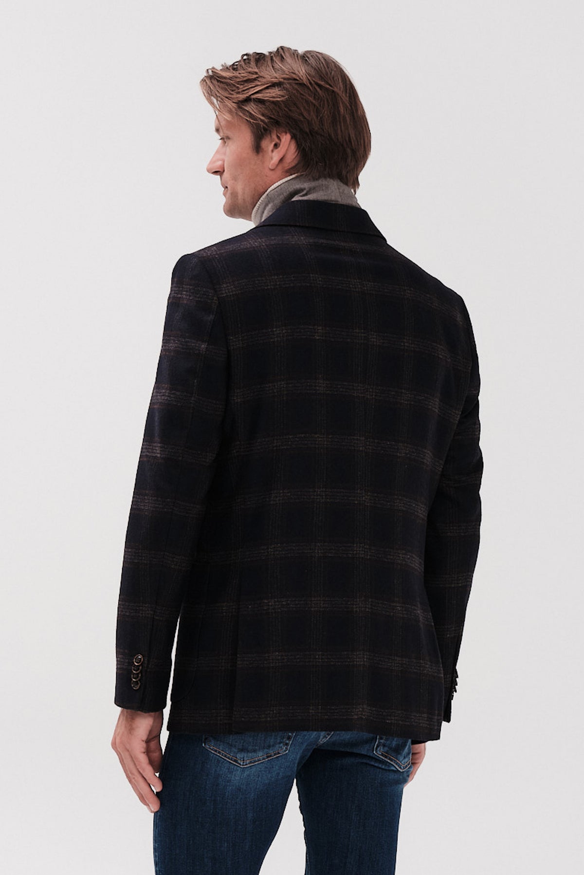 ΑΝΔΡΙΚΟ ΜΠΛΕ WINDOWPANE ΣΑΚΑΚΙ PORTOBELLO'S REGULAR FIT