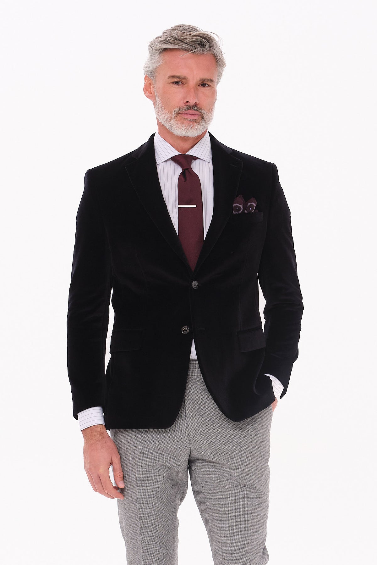 ΑΝΔΡΙΚΟ ΜΑΥΡΟ ΒΕΛΟΥΔΙΝΟ ΣΑΚΑΚΙ SLIM FIT