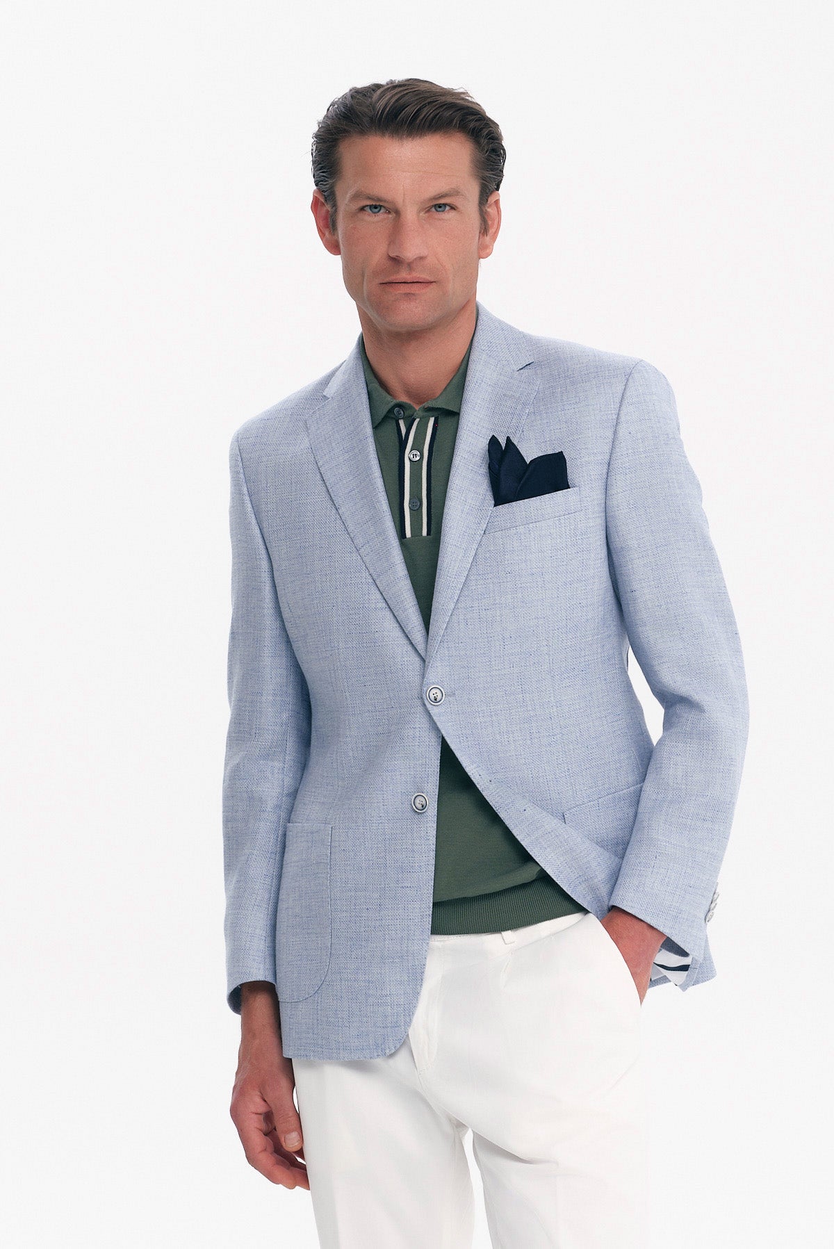 ΑΝΔΡΙΚΟ ΣΙΕΛ ΣΑΚΑΚΙ SLIM FIT PORTOBELLO'S ΣΕ ΥΦΑΣΜΑ MARZOTTO