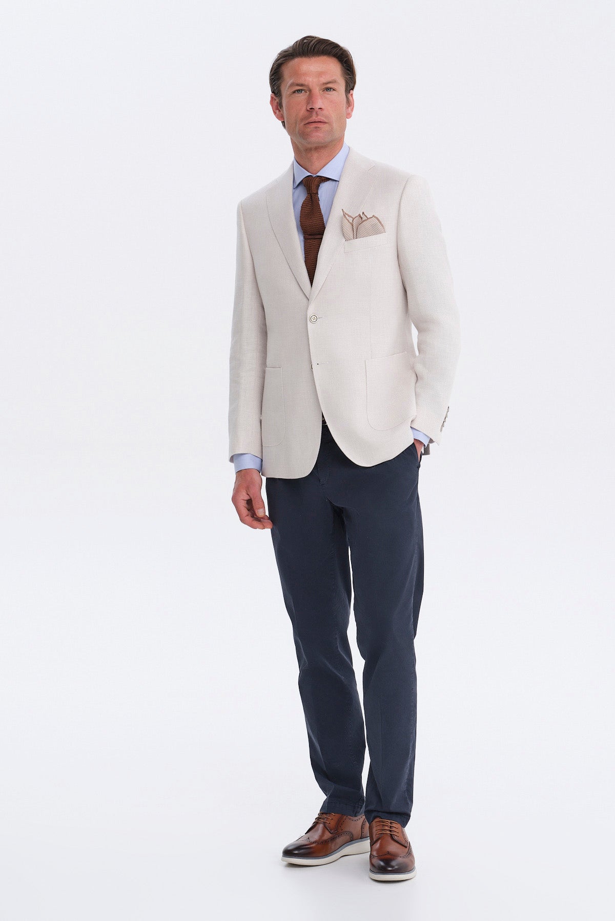 ΑΝΔΡΙΚΟ ΕΚΡΟΥ ΛΙΝΟ ΣΑΚΑΚΙ SLIM FIT PORTOBELLO'S