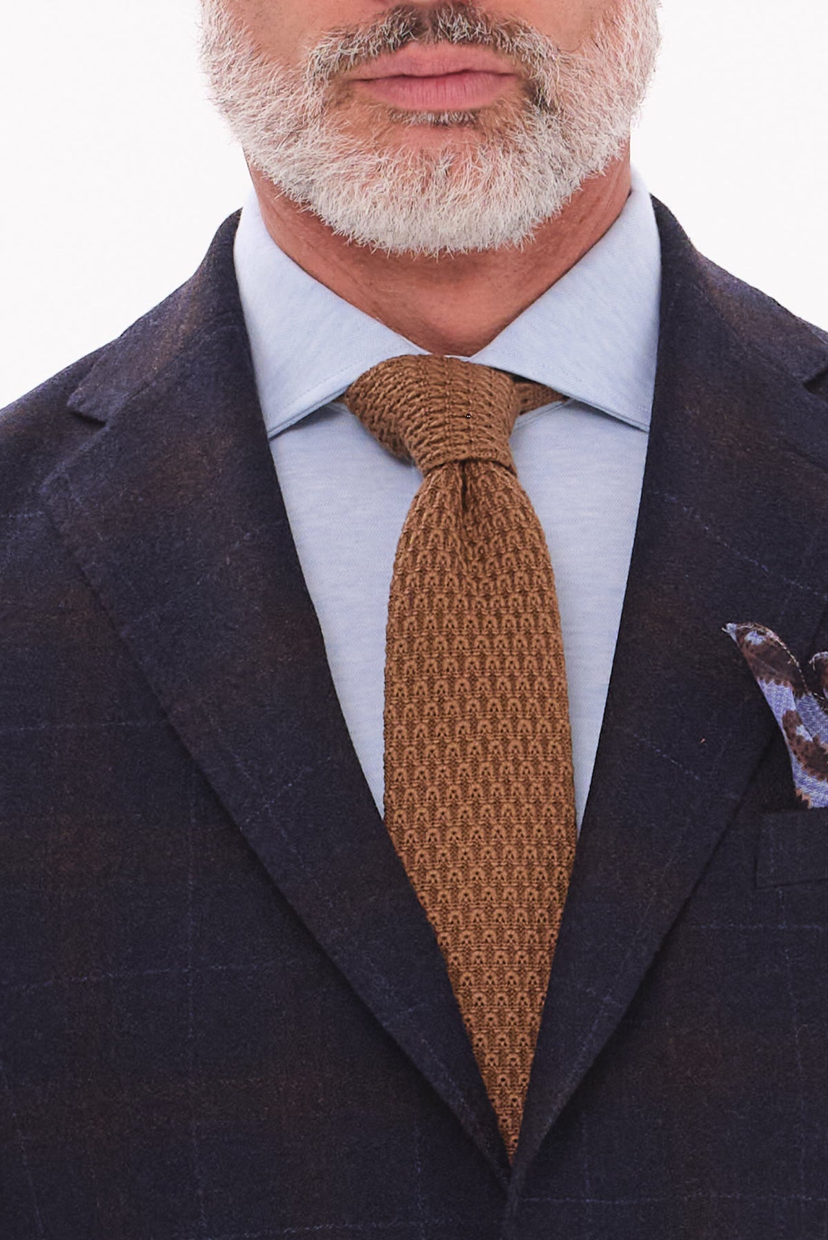 ΑΝΔΡΙΚΟ ΜΠΛΕ ΚΑΡΟ ΜΑΛΛΙΝΟ ΣΑΚΑΚΙ PORTOBELLO'S SLIM FIT