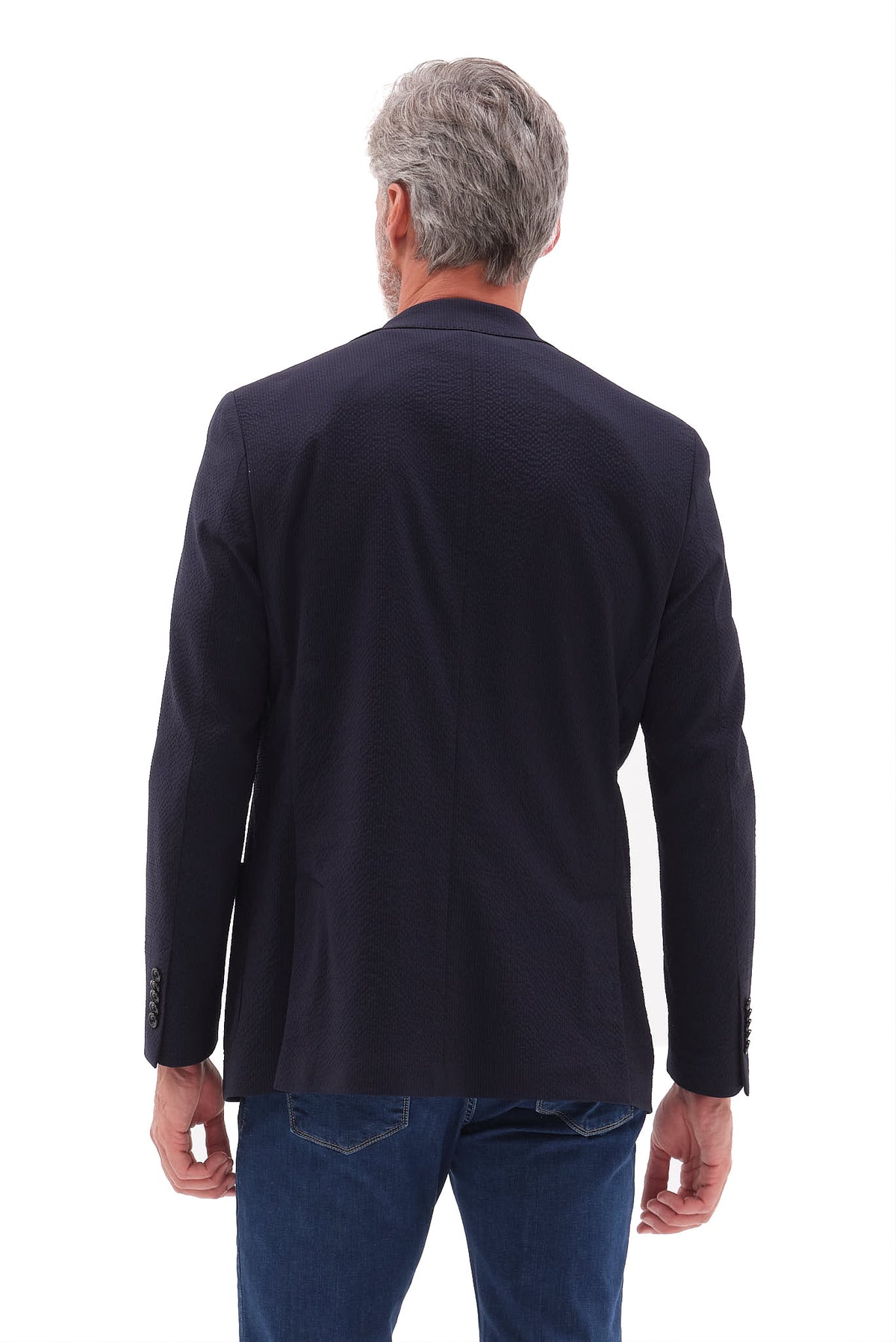 ANΔΡΙΚΟ ΜΠΛΕ ΣΚΟΥΡΟ ΣΑΚΑΚΙ PORTOBELLO'S ΑΠΟ ΜΑΛΛΙ SLIM FIT