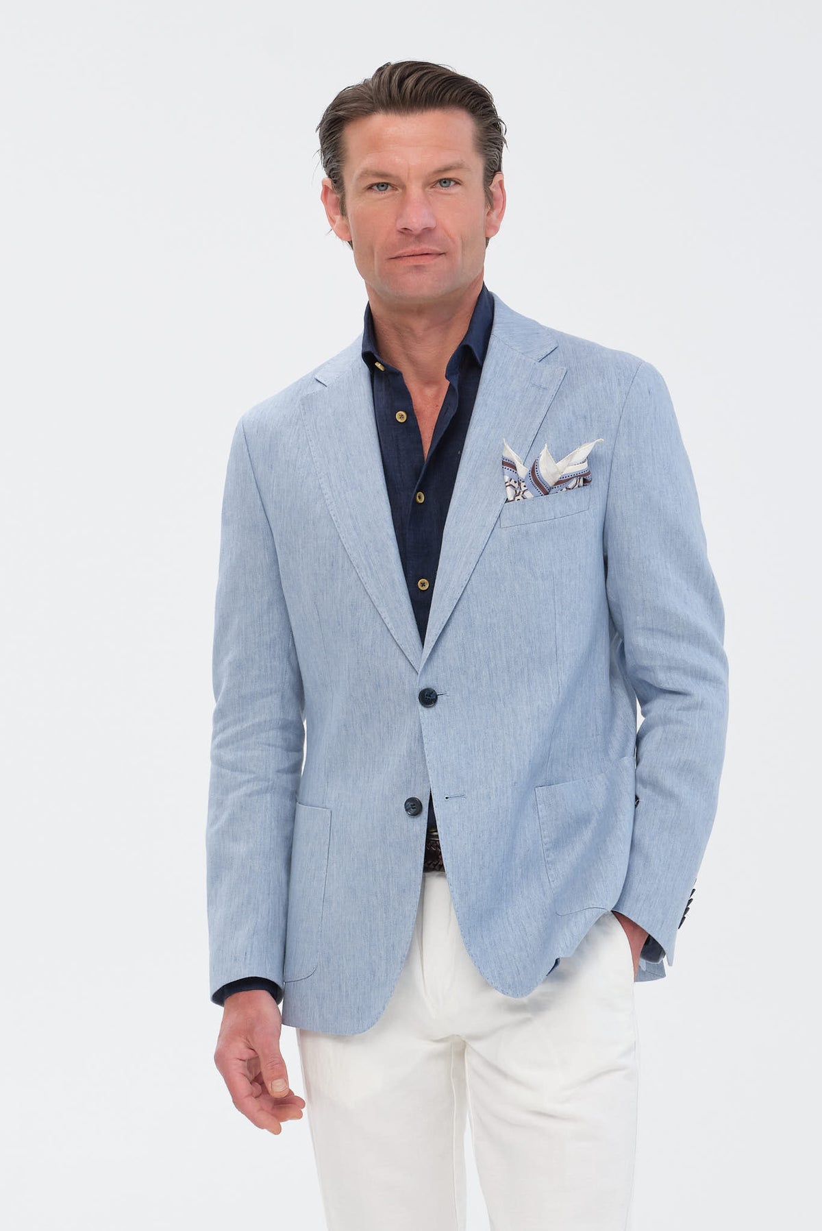 ΑΝΔΡΙΙΚΟ ΣΙΕΛ ΣΑΚΑΚΙ PORTOBELLO'S SLIM FIT ΣΕ ΥΦΑΣΜΑ LEOMASTER