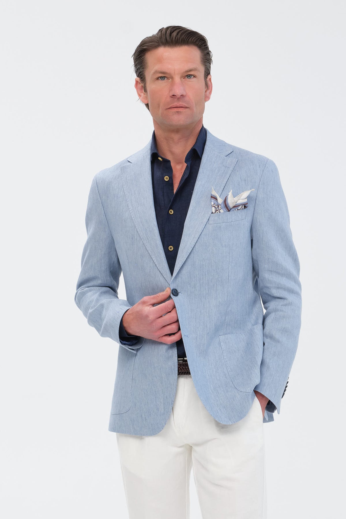 ΑΝΔΡΙΙΚΟ ΣΙΕΛ ΣΑΚΑΚΙ PORTOBELLO'S SLIM FIT ΣΕ ΥΦΑΣΜΑ LEOMASTER