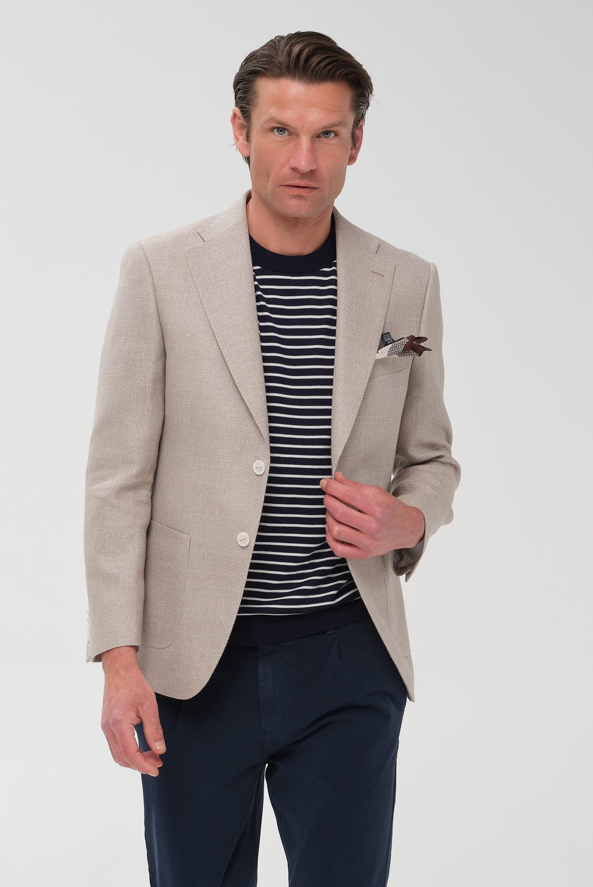 ΑΝΔΡΙΚΟ ΛΙΝΟΒΑΜΒΑΚΟ ΜΠΕΖ ΣΚΟΥΡΟ ΣΑΚΑΚΙ PORTOBELLO'S SLIM FIT