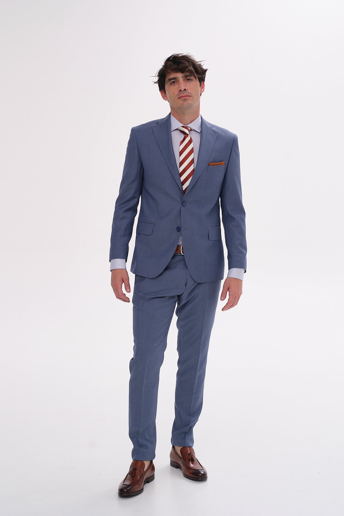 ΑΝΔΡΙΚΟ ΚΟΣΤΟΥΜΙ PORTOBELLO'S ΣΕ ΣΙΕΛ ΑΠΟΧΡΩΣΗ SLIM FIT