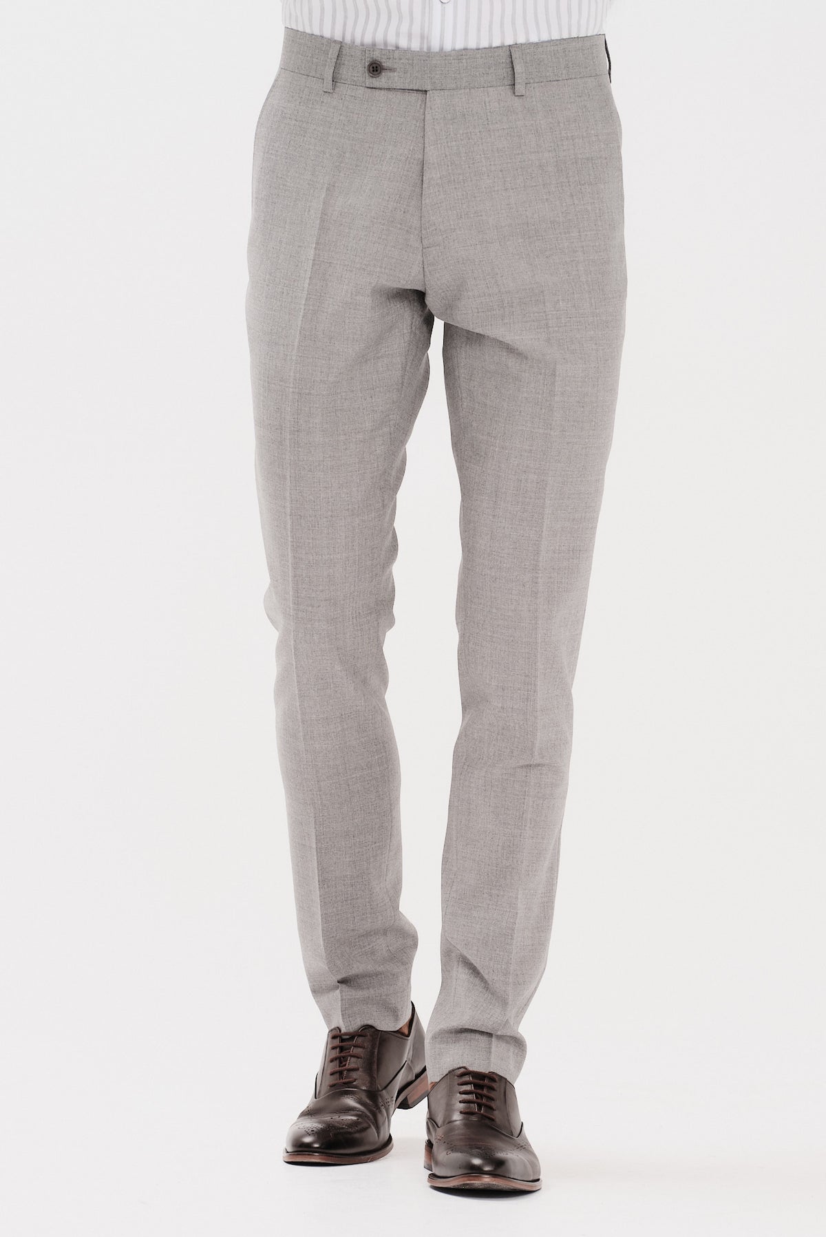 ΑΝΔΡΙΚΟ ΓΚΡΙ ΑΝΟΙΧΤΟ ΜΑΛΛΙΝΟ VITALE BARBERIS CANONICO ΚΟΣΤΟΥΜΙ PORTOBELLO'S SLIM FIT