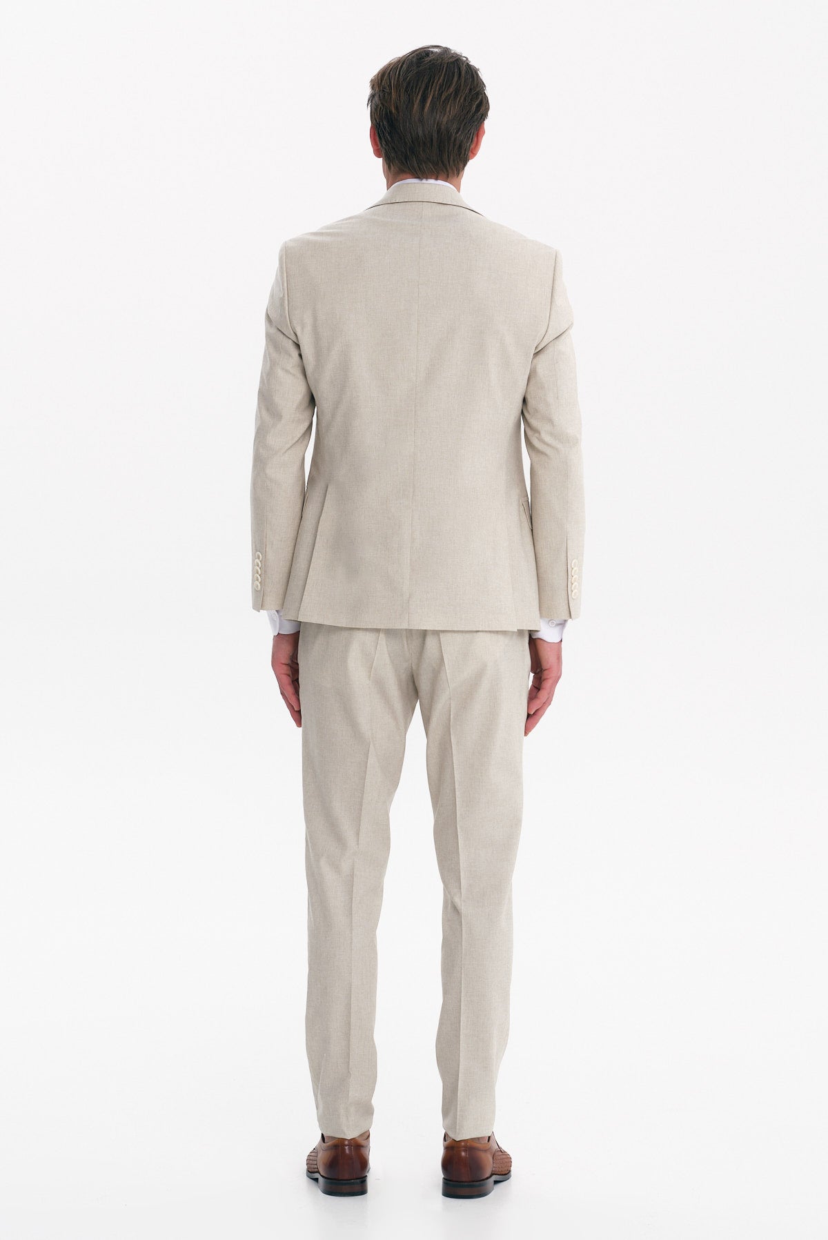 ΑΝΔΡΙΚΟ ΜΠΕΖ ΑΝΟΙΚΤΟ ΚΟΣΤΟΥΜΙ SLIM FIT PORTOBELLO'S ΣΕ ΥΦΑΣΜΑ GUABELLO