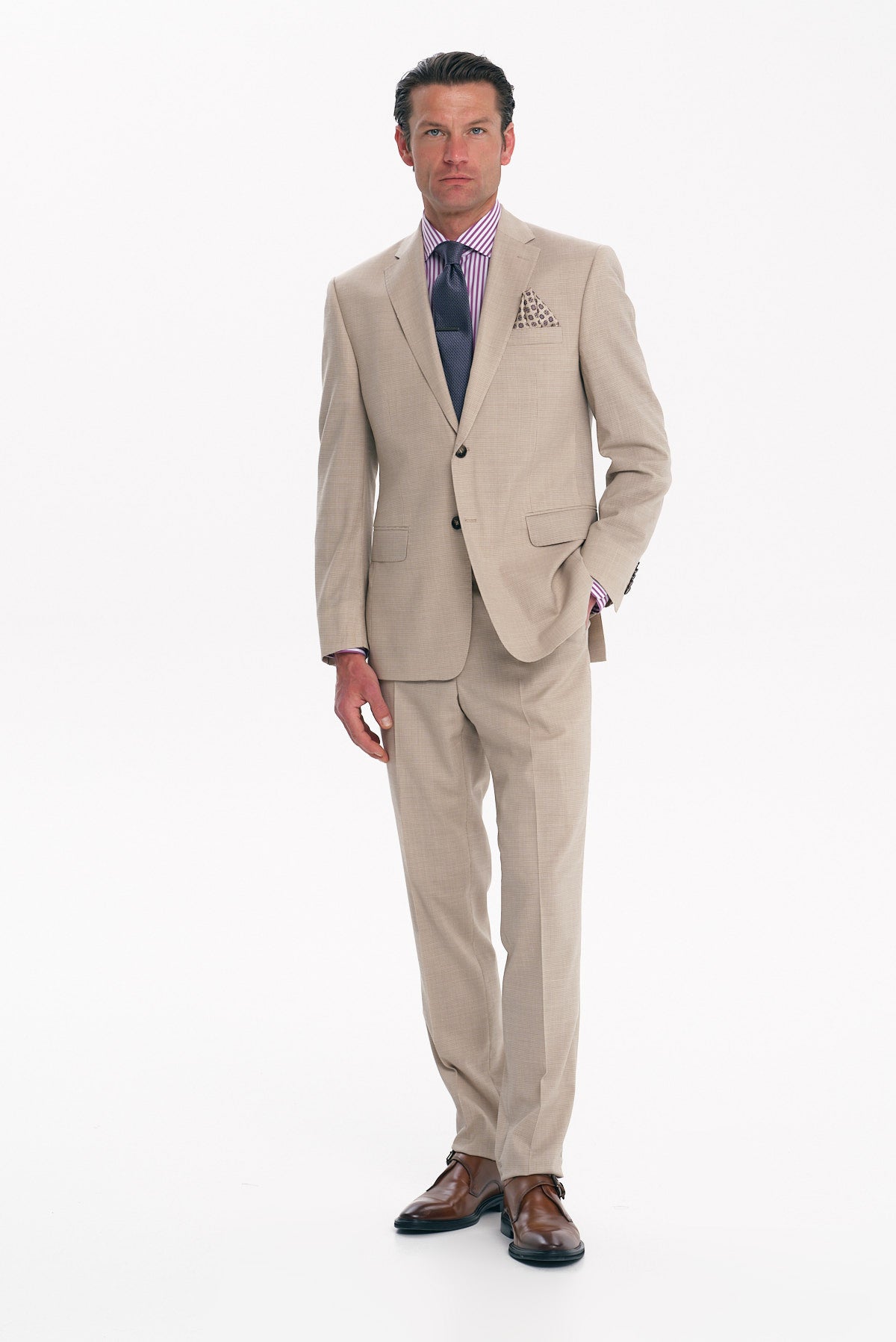 ΑΝΔΡΙΚΟ ΜΠΕΖ ΣΚΟΥΡΟ ΚΟΣΤΟΥΜΙ SLIM FIT PORTOBELLO'S