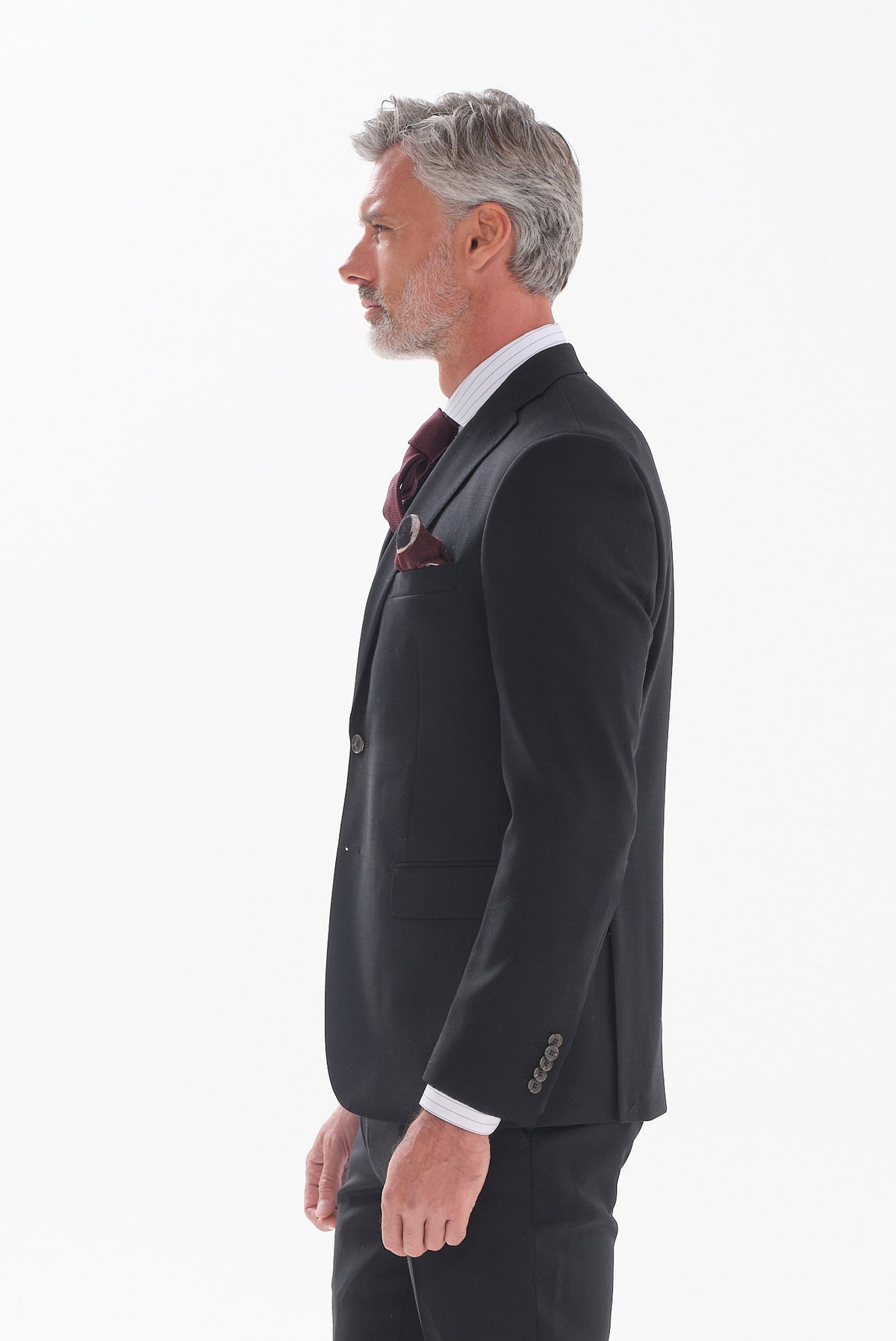 ΑΝΔΡΙΚΟ ΜΑΛΛΙΝΟ ΚΟΣΤΟΥΜΙ PORTOBELLO'S SLIM FIT ΣΕ ΜΑΥΡΟ ΧΡΩΜΑ