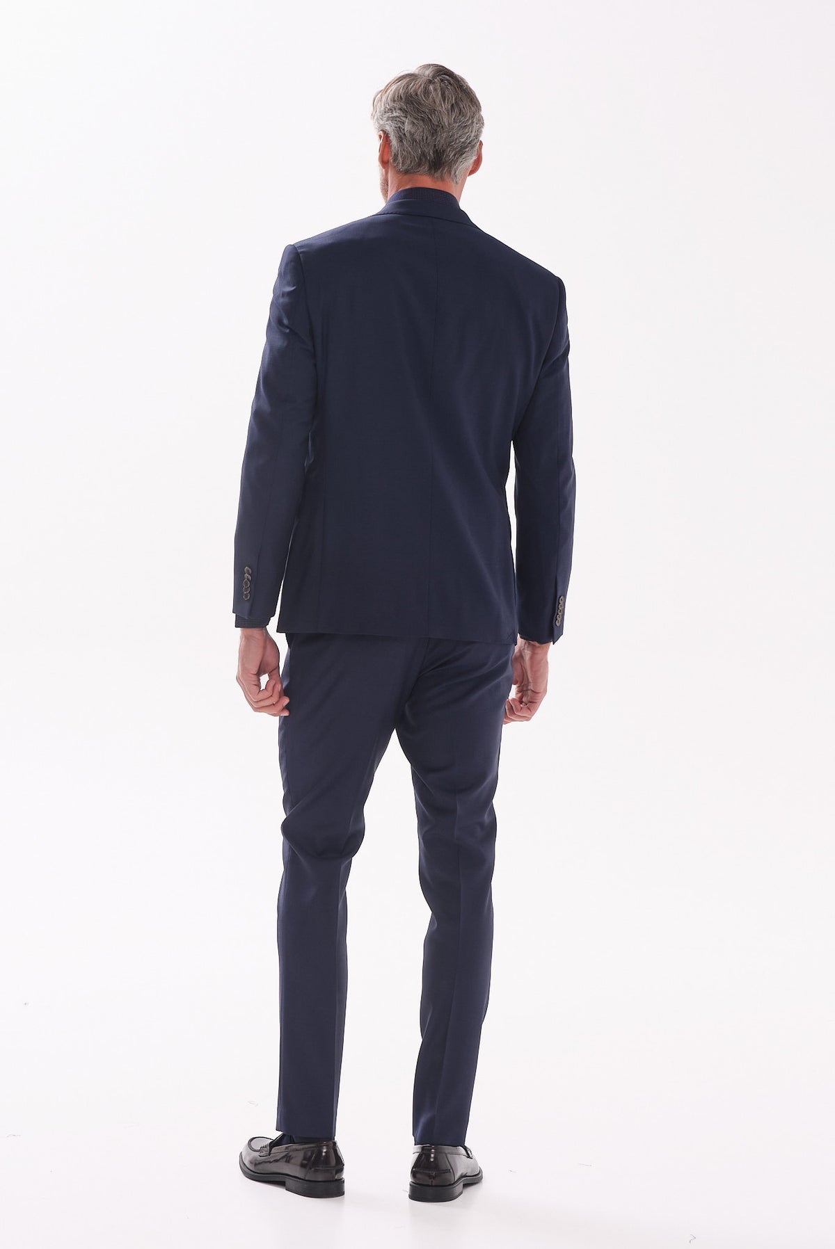 ΑΝΔΡΙΚΟ ΜΑΛΛΙΝΟ ΚΟΣΤΟΥΜΙ PORTOBELLO'S SLIM FIT ΣΕ ΜΠΛΕ ΣΚΟΥΡΟ ΧΡΩΜΑ