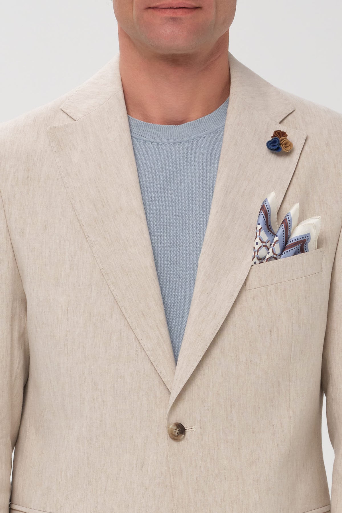 ΑΝΔΡΙΚΟ ΜΠΕΖ ΣΚΟΥΡΟ ΚΟΣΤΟΥΜΙ PORTOBELLO'S SLIM FIT ΣE ΥΦΑΣΜΑ LEOMASTER