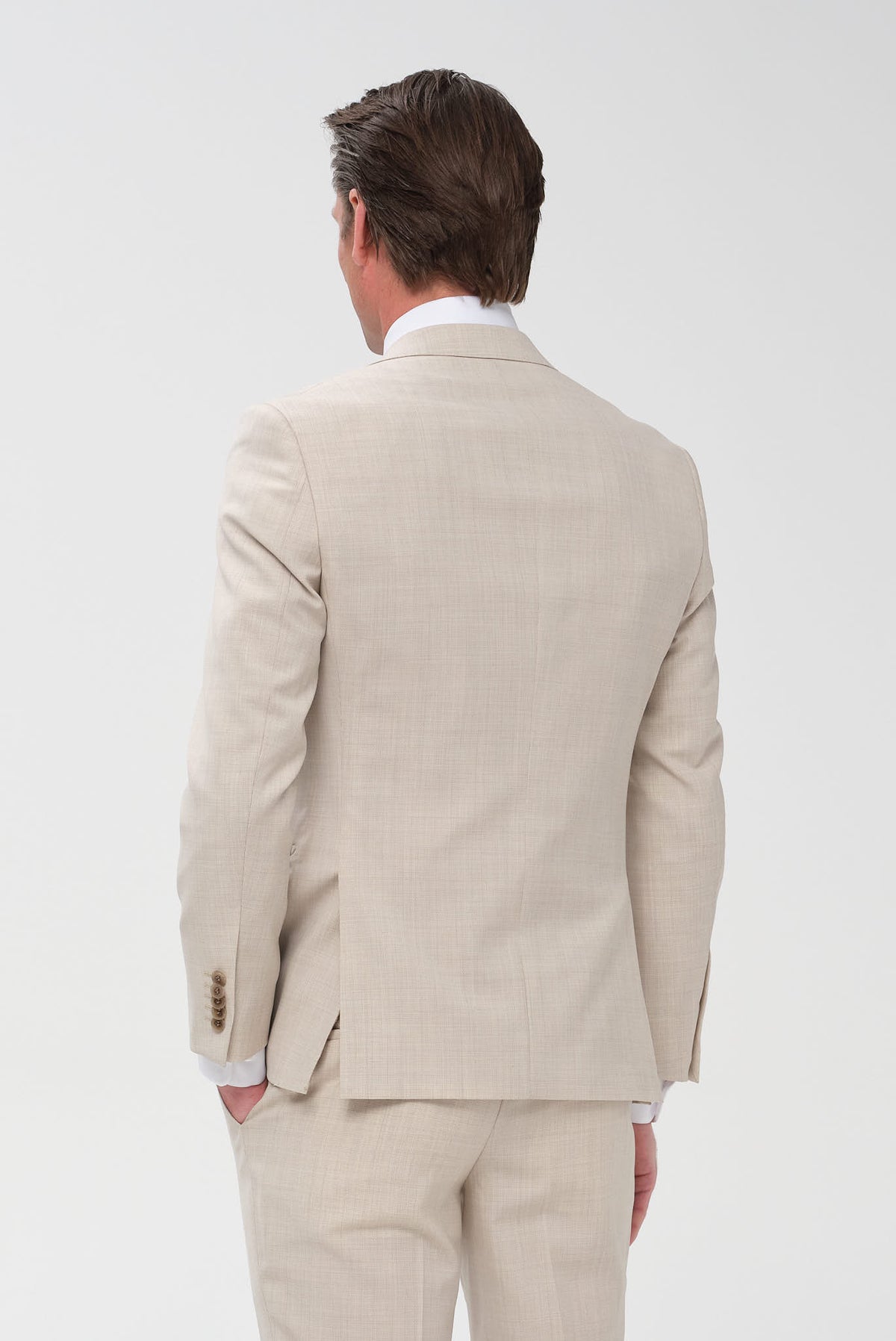 ΑΝΔΡΙΚΟ ΜΠΕΖ ΣΚΟΥΡΟ ΜΑΛΛΙΝΟ ΚΟΣΤΟΥΜΙ PORTOBELLO'S SLIM FIT SUPER 100