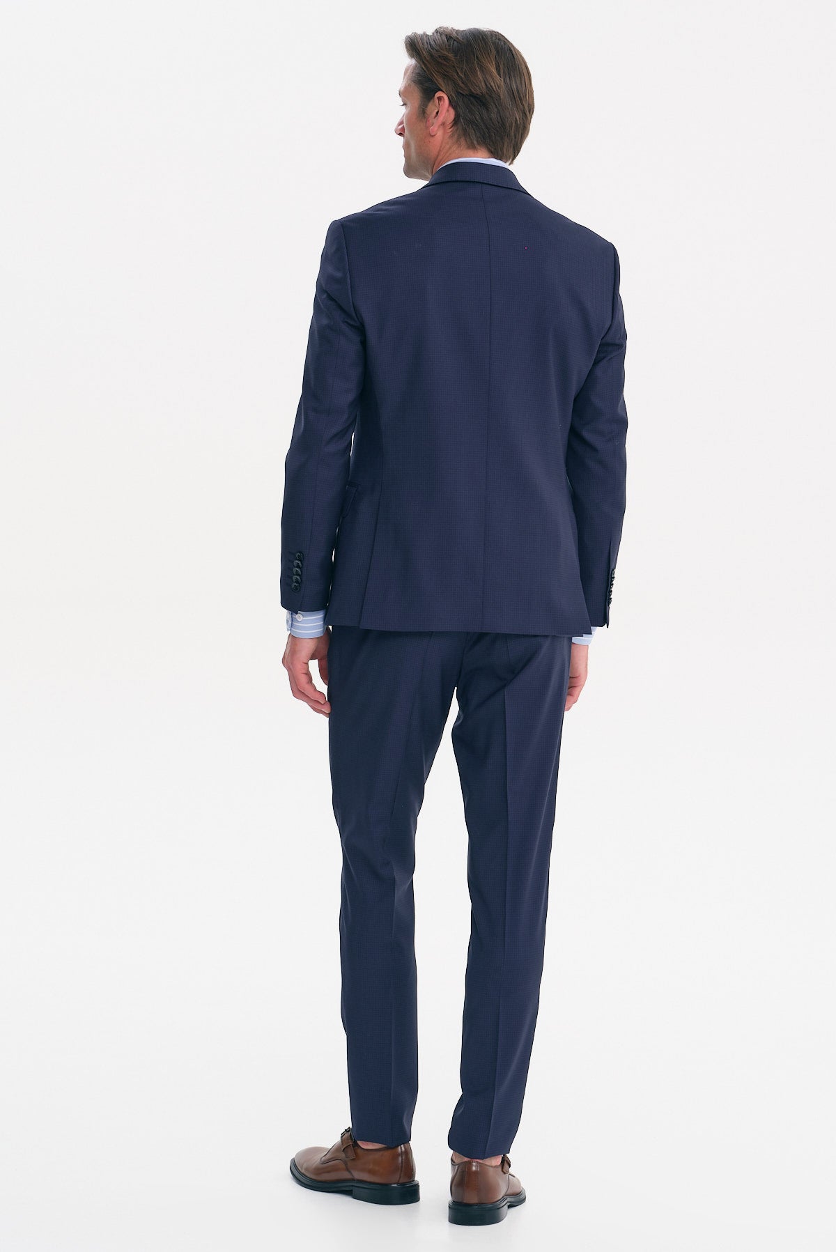 ΑΝΔΡΙΚΟ ΜΠΛΕ ΚΟΣΤΟΥΜΙ SLIM FIT PORTOBELLO'S ΣΕ ΥΦΑΣΜΑ REDA