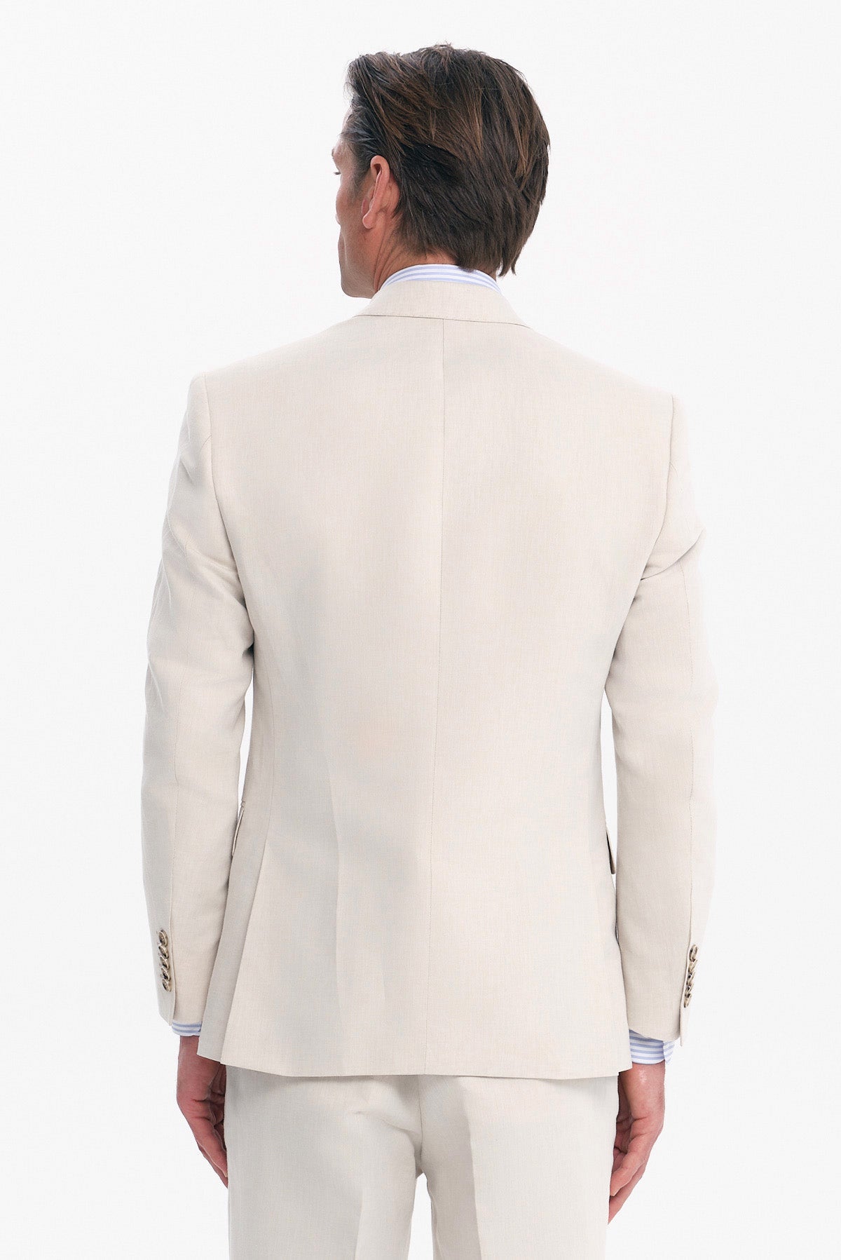 ΑΝΔΡΙΚΟ ΜΠΕΖ ΑΝΟΙΚΤΟ ΚΟΣΤΟΥΜΙ SLIM FIT PORTOBELLO'S ΣΕ ΥΦΑΣΜΑ SONDRIO