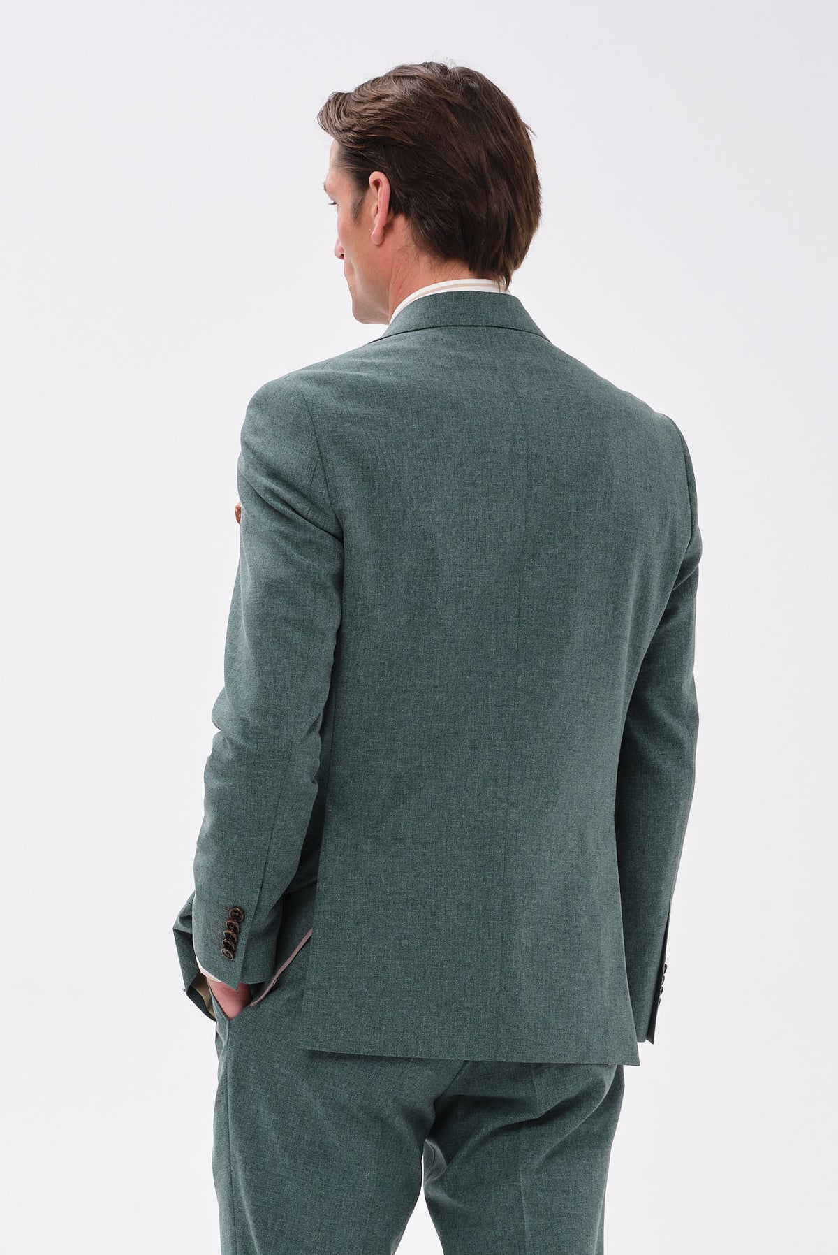 ΑΝΔΡΙΚΟ ΠΡΑΣΙΝΟ ΚΟΣΤΟΥΜΙ PORTOBELLO'S REGULAR FIT ΣΕ ΥΦΑΣΜΑ VITALE BARBERIS CANONICO
