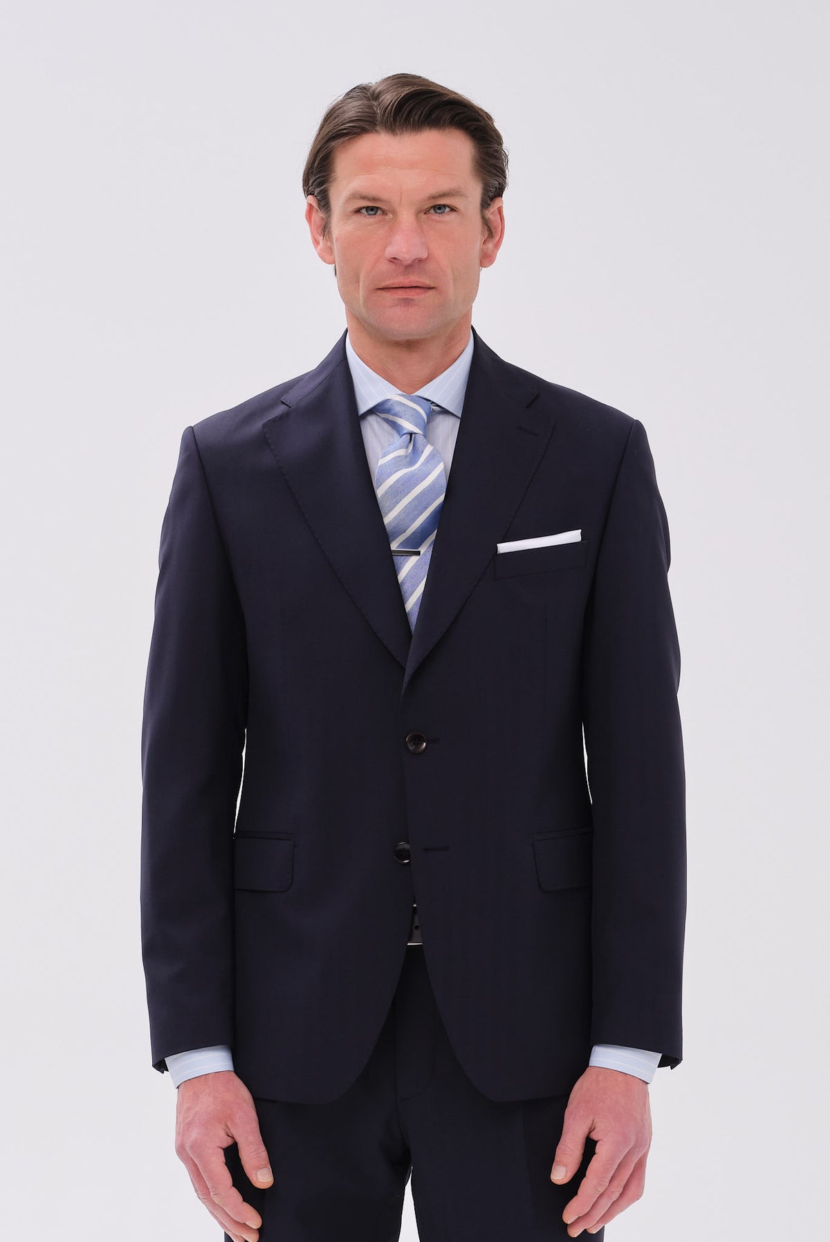 ΑΝΔΡΙΚΟ ΜΠΛΕ ΚΟΣΤΟΥΜΙ PORTOBELLO'S FORMAL FIT ΣΕ ΥΦΑΣΜΑ LANIFISIO ROGNA