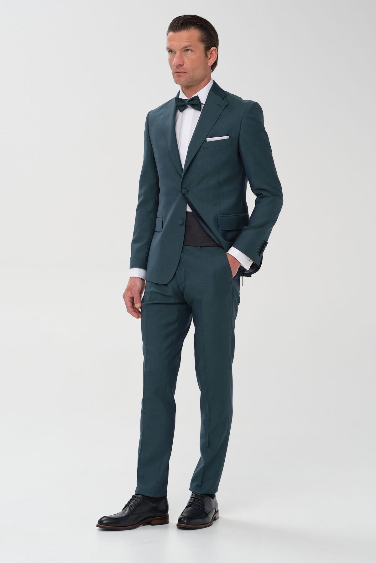 ΑΝΔΡΙΚΟ ΠΡΑΣΙΝΟ ΓΑΜΠΡΙΑΤΙΚΟ ΚΟΣΤΟΥΜΙ PORTOBELLO'S SLIM FIT ΣΕ ΥΦΑΣΜΑ ZIGNONE SUPER 120