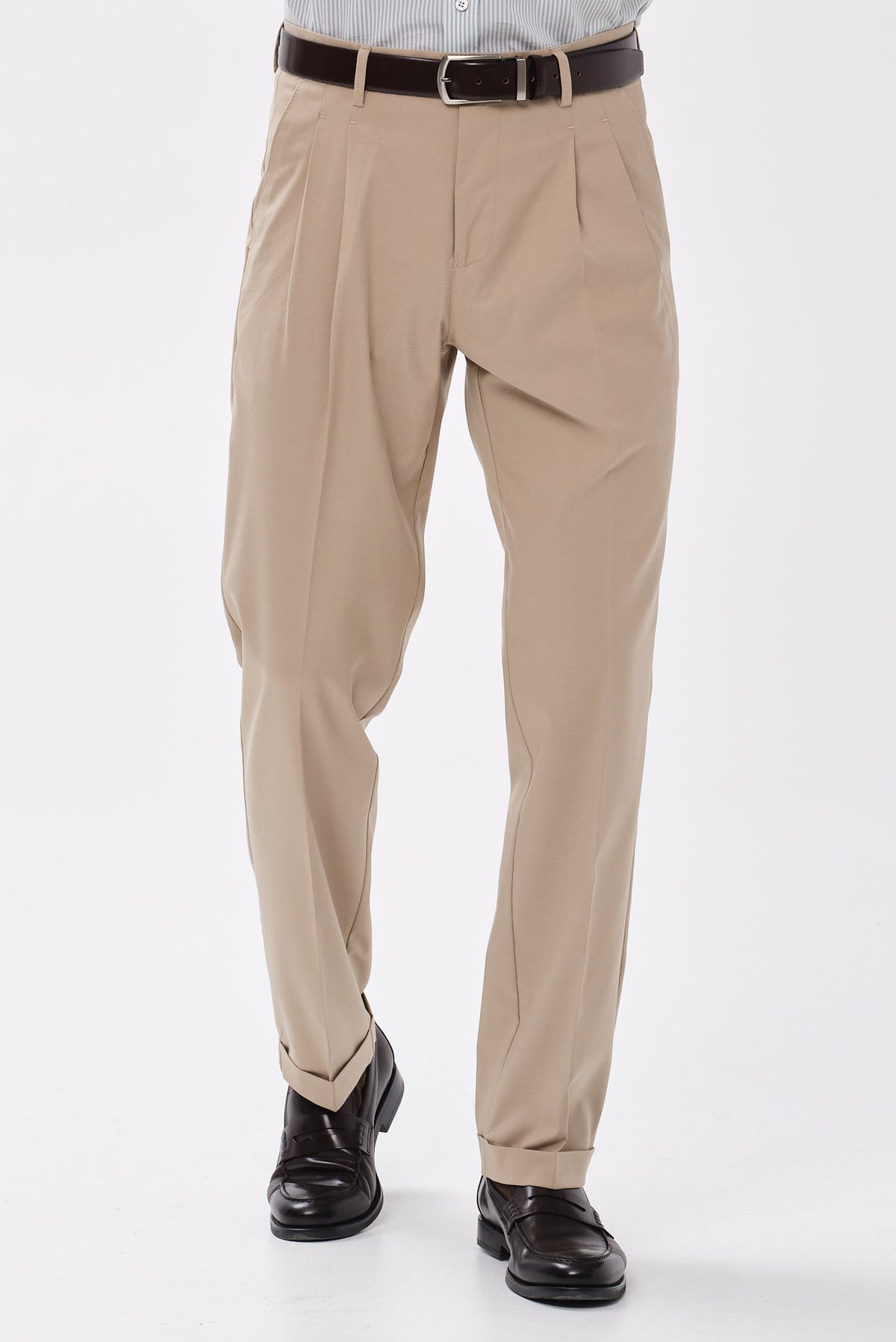 ΑΝΔΡΙΚΟ ΜΠΕΖ ΣΚΟΥΡΟ CHINOS ΠΑΝΤΕΛΟΝΙ PORTOBELLO'S MODERN FIT ΜΕ ΔΙΠΛΗ ΠΙΕΤΑ