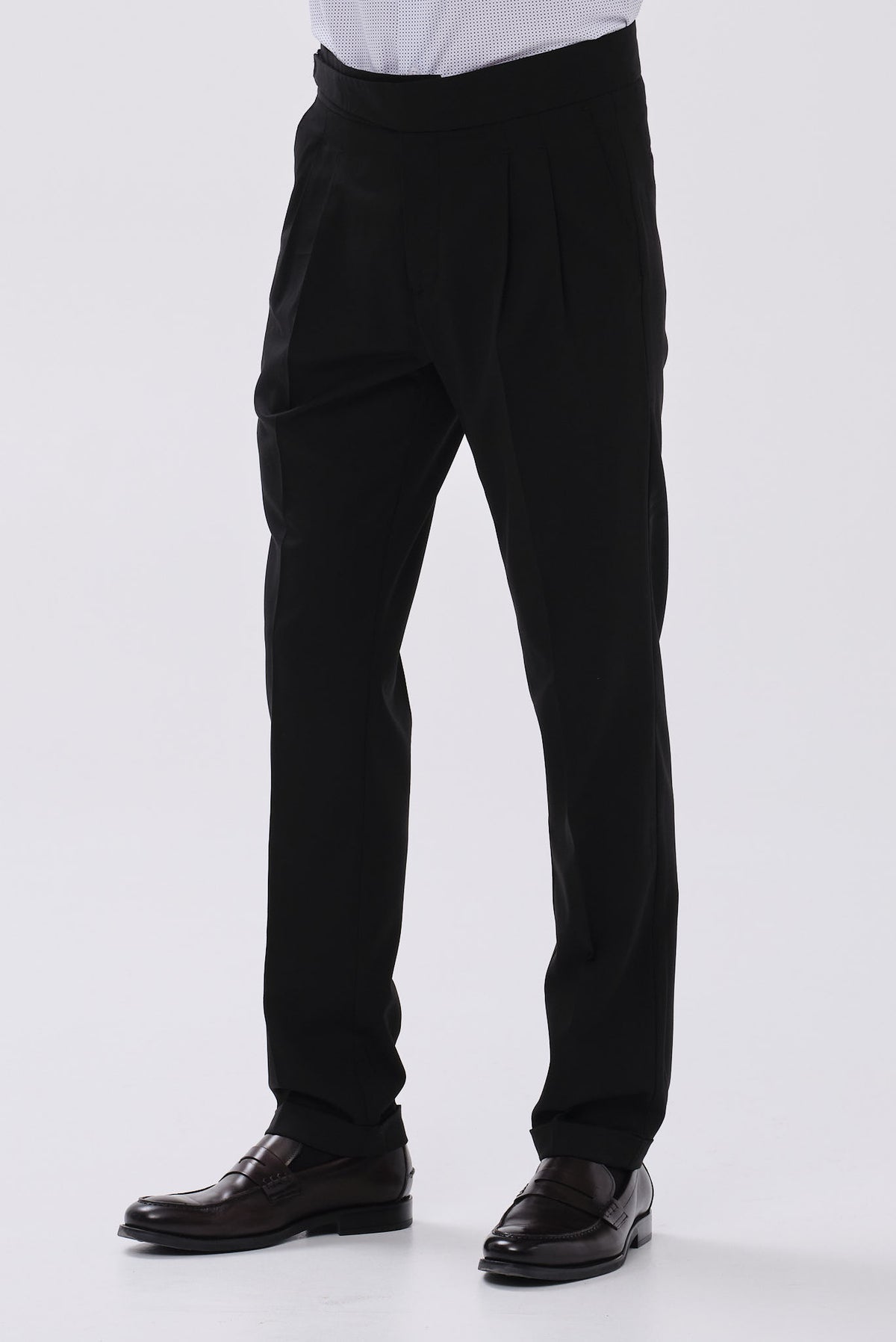 ΑΝΔΡΙΚΟ ΜΑΥΡΟ CHINOS ΠΑΝΤΕΛΟΝΙ PORTOBELLO'S MODERN FIT ΜΕ ΔΙΠΛΗ ΠΙΕΤΑ