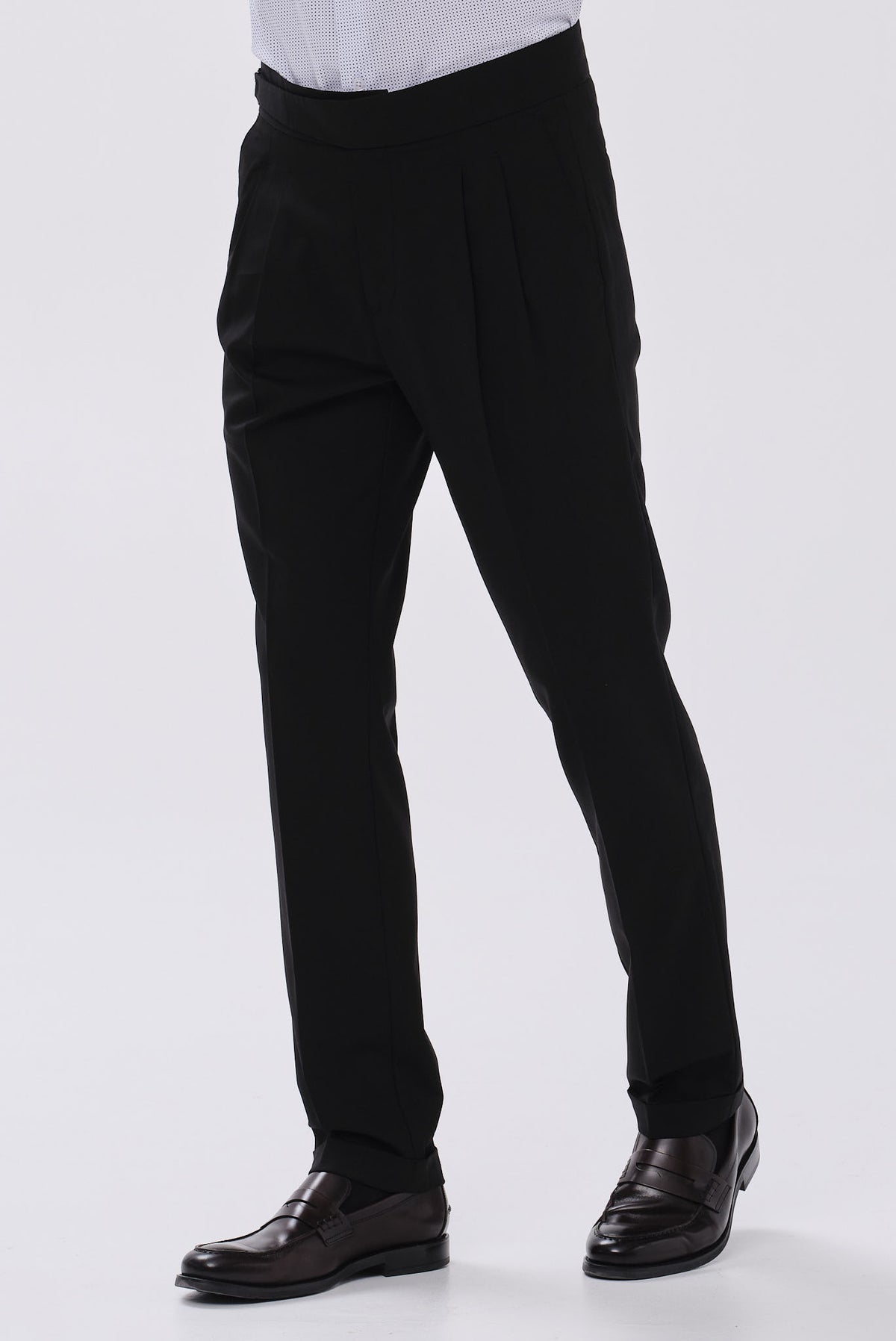 ΑΝΔΡΙΚΟ ΜΑΥΡΟ CHINOS ΠΑΝΤΕΛΟΝΙ PORTOBELLO'S MODERN FIT ΜΕ ΔΙΠΛΗ ΠΙΕΤΑ
