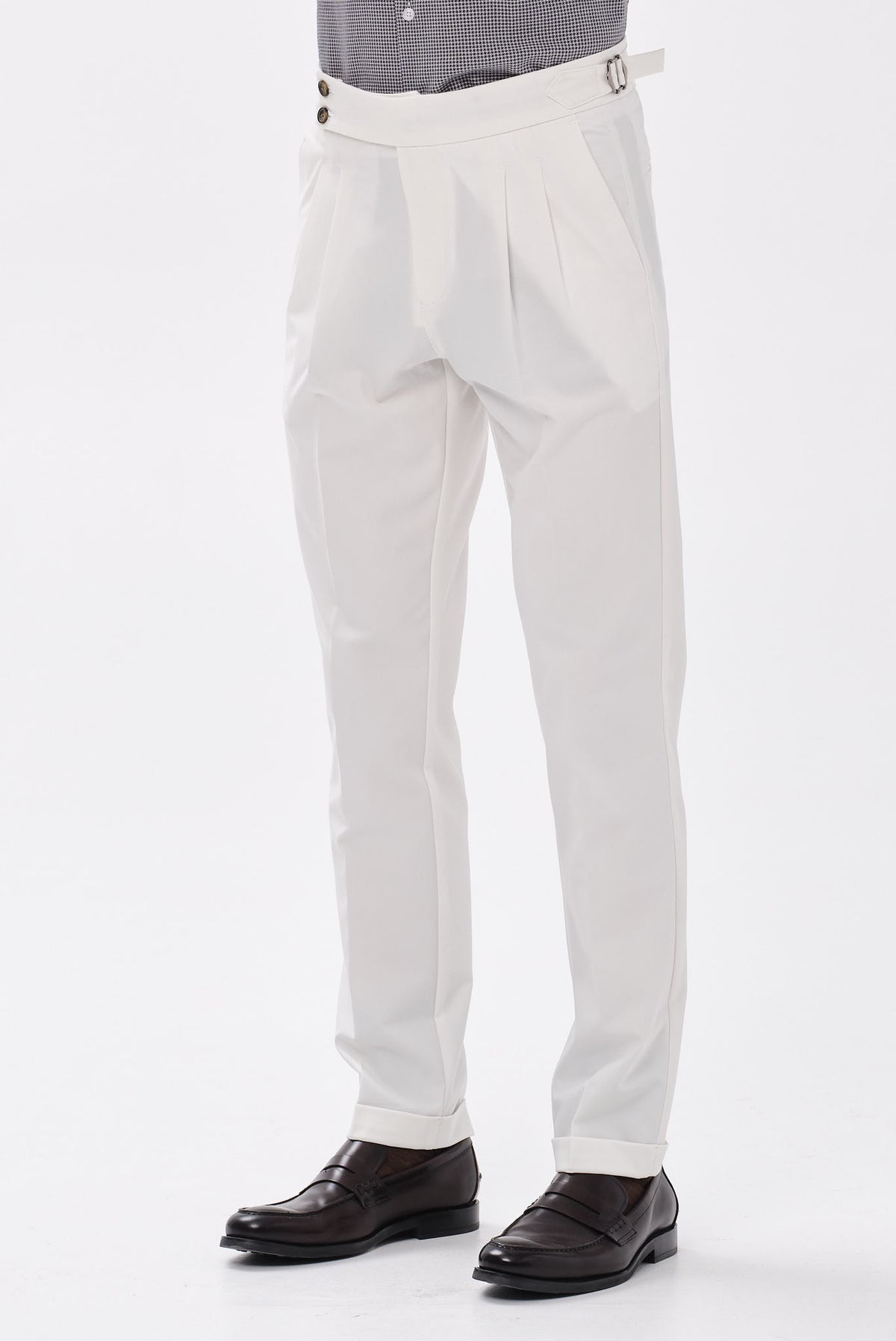 ΑΝΔΡΙΚΟ ΛΕΥΚΟ CHINOS ΠΑΝΤΕΛΟΝΙ PORTOBELLO'S MODERN FIT ΜΕ ΔΙΠΛΗ ΠΙΕΤΑ