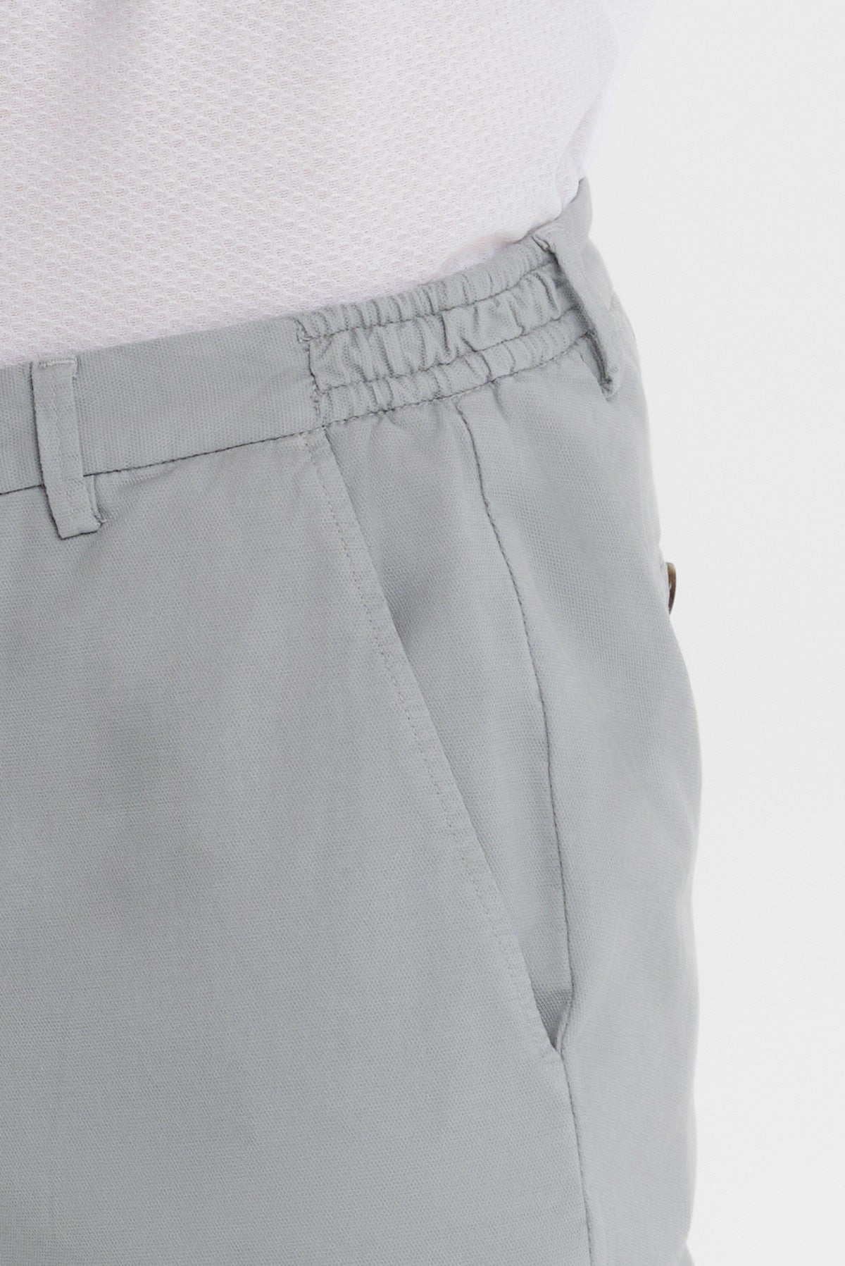 ΑΝΔΡΙΚΟ ΓΚΡΙ ΣΙΕΛ ΠΑΝΤΕΛΟΝΙ CHINOS SLIM FIT PORTOBELLO'S ΜΕ ΛΑΣΤΙΧΟ ΚΑΙ ΚΟΡΔΟΝΙ