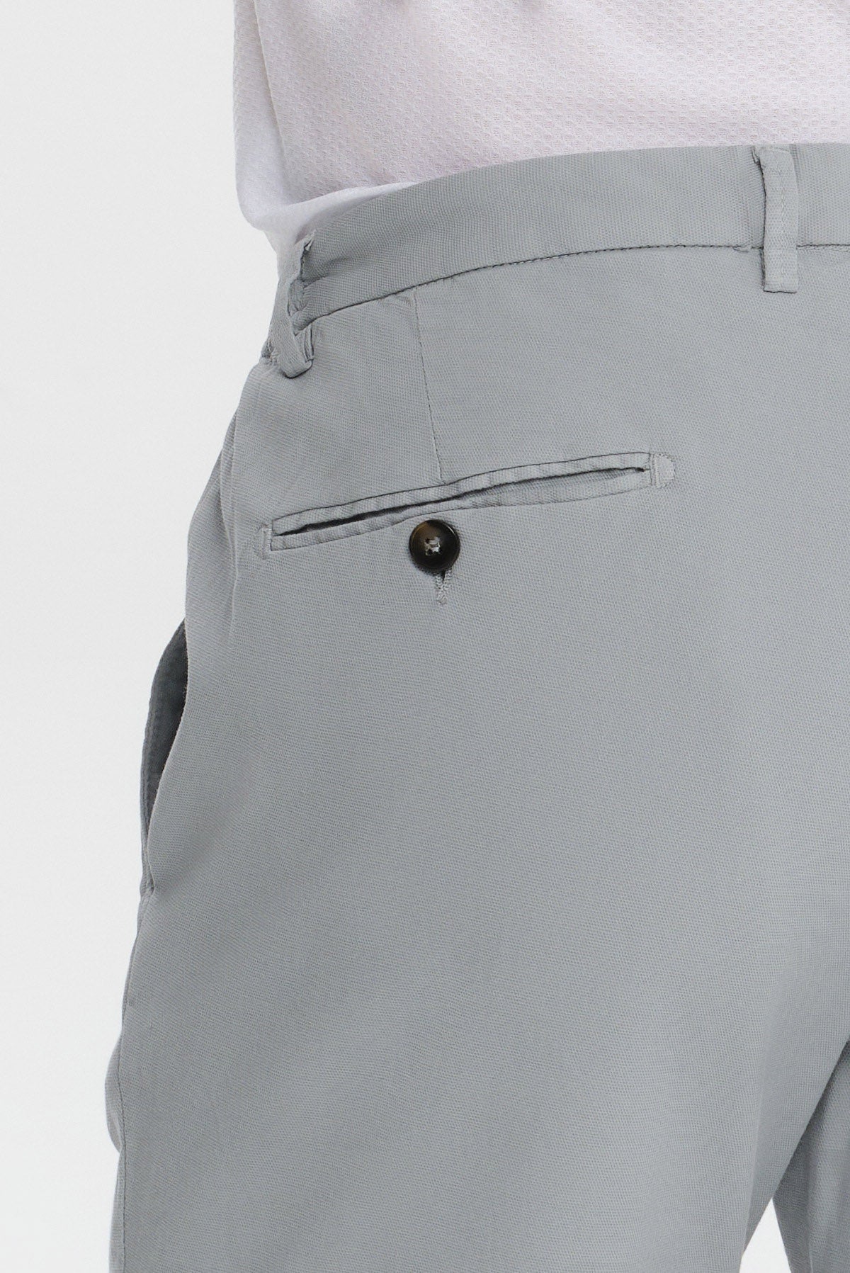 ΑΝΔΡΙΚΟ ΓΚΡΙ ΣΙΕΛ ΠΑΝΤΕΛΟΝΙ CHINOS SLIM FIT PORTOBELLO'S ΜΕ ΛΑΣΤΙΧΟ ΚΑΙ ΚΟΡΔΟΝΙ