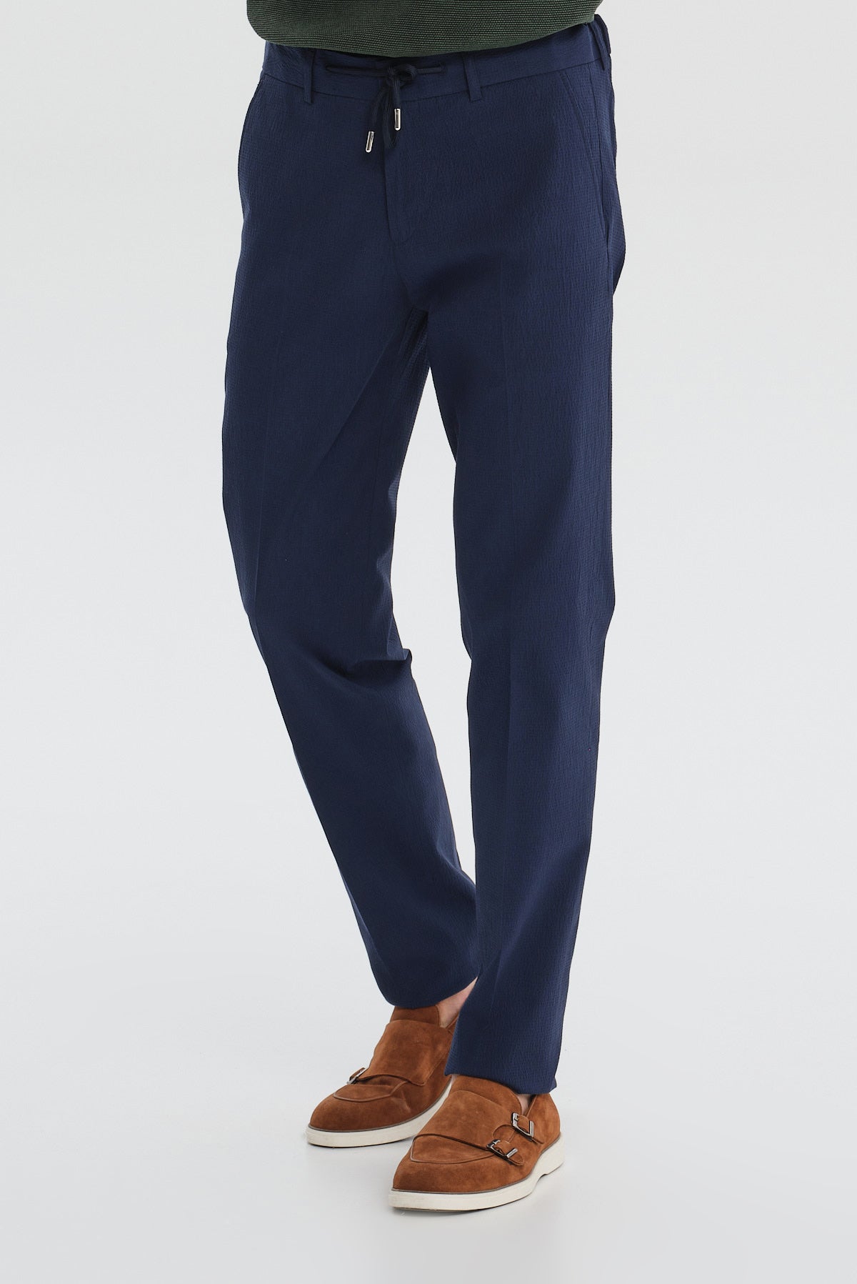 ΑΝΔΡΙΚΟ ΜΠΛΕ ΠΑΝΤΕΛΟΝΙ CHINOS SLIM FIT PORTOBELLO'S ΜΕ ΛΑΣΤΙΧΟ ΚΑΙ ΚΟΡΔΟΝΙ