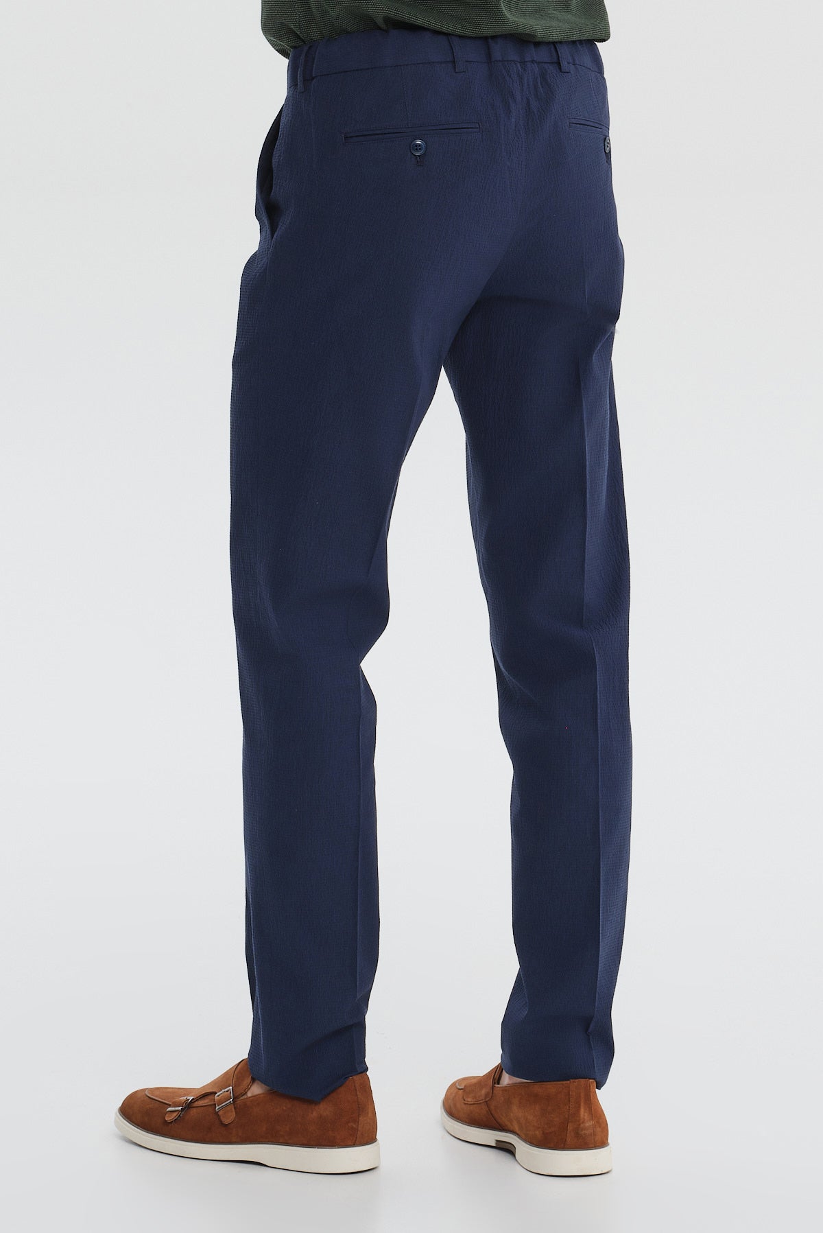 ΑΝΔΡΙΚΟ ΜΠΛΕ ΠΑΝΤΕΛΟΝΙ CHINOS SLIM FIT PORTOBELLO'S ΜΕ ΛΑΣΤΙΧΟ ΚΑΙ ΚΟΡΔΟΝΙ