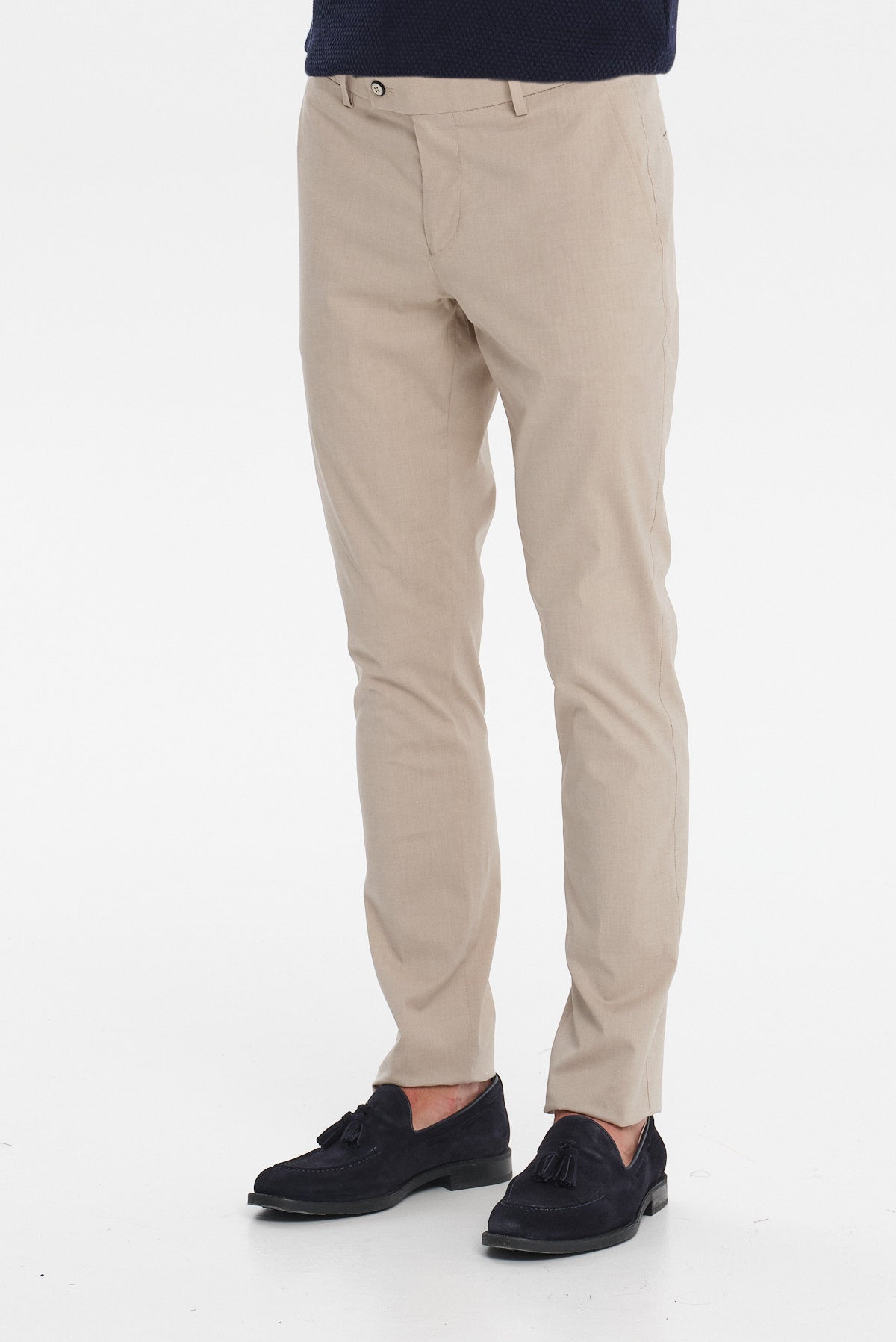 ΑΝΔΡΙΚΟ REGULAR FIT CHINOS ΠΑΝΤΕΛΟΝΙ ΜΕ ΜΙΚΡΟΣΧΕΔΙΟ ΜΠΕΖ ΣΚΟΥΡΟ PORTOBELLO'S