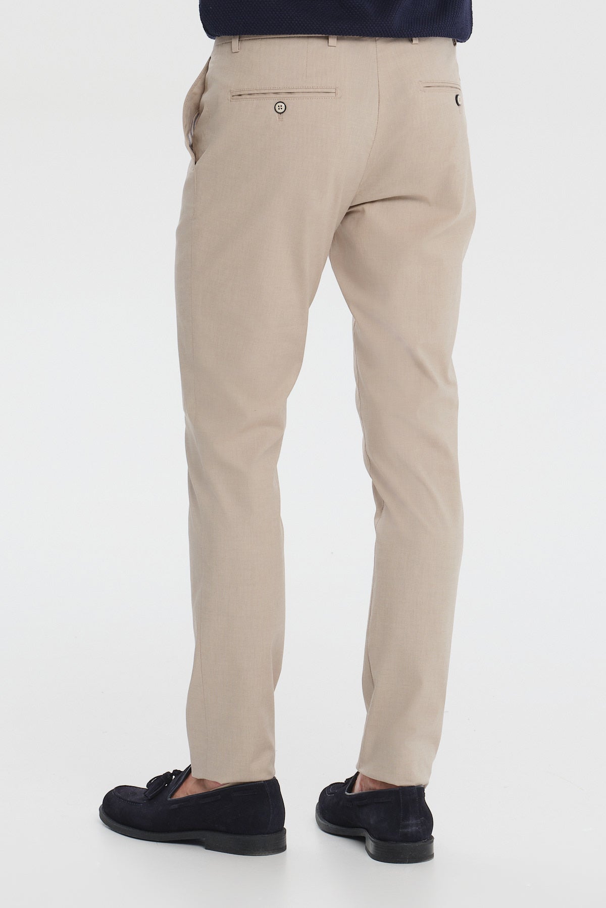 ΑΝΔΡΙΚΟ SLIM FIT CHINOS ΠΑΝΤΕΛΟΝΙ ΜΕ ΜΙΚΡΟΣΧΕΔΙΟ ΜΠΕΖ ΣΚΟΥΡΟ PORTOBELLO'S