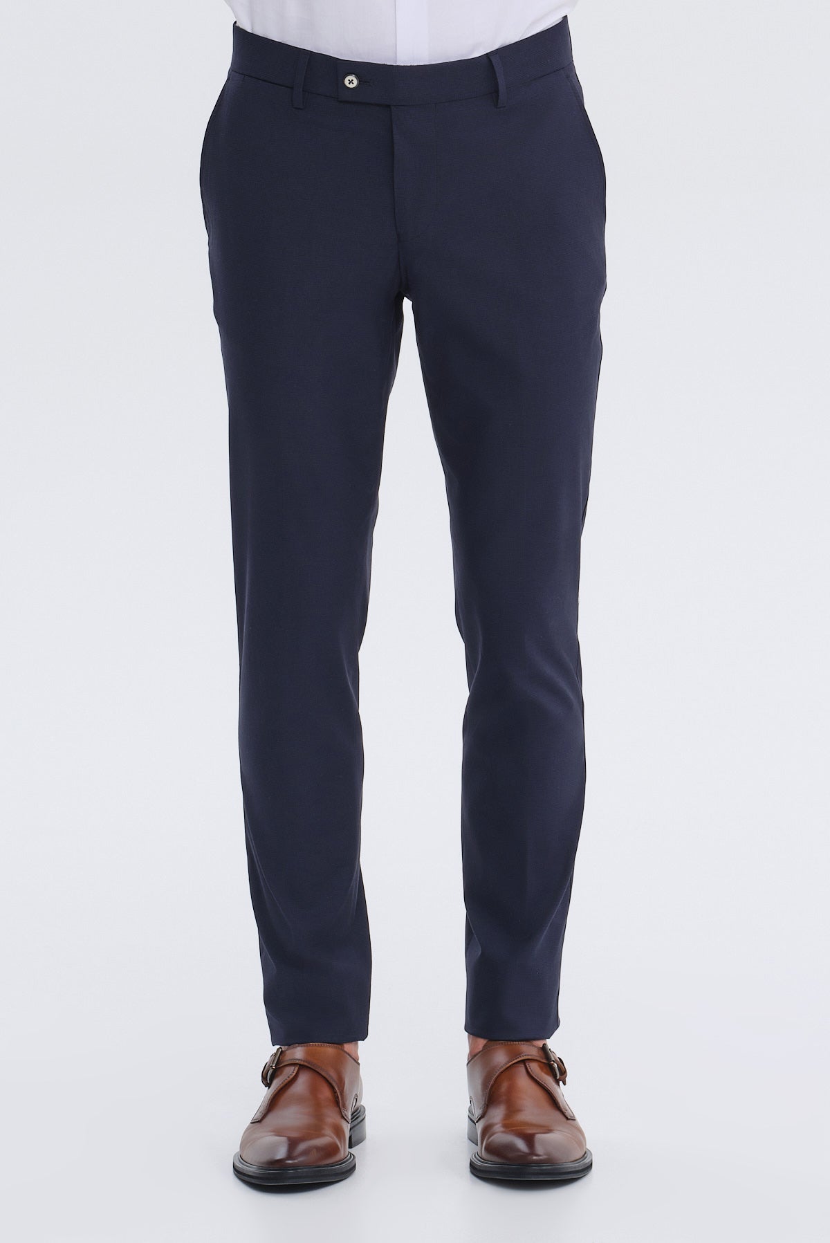 ΑΝΔΡΙΚΟ SLIM FIT CHINOS ΠΑΝΤΕΛΟΝΙ ΜΕ ΜΙΚΡΟΣΧΕΔΙΟ ΜΠΛΕ ΣΚΟΥΡΟ PORTOBELLO'S