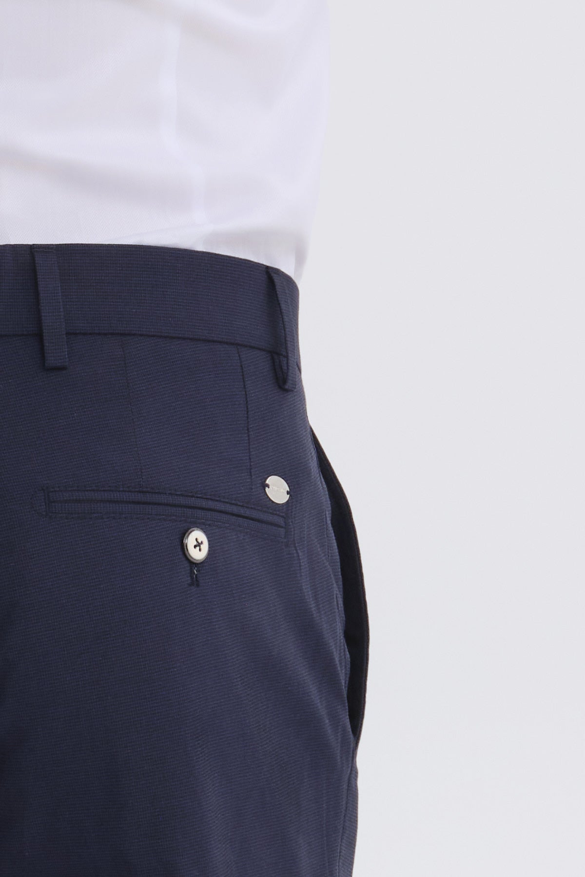ΑΝΔΡΙΚΟ SLIM FIT CHINOS ΠΑΝΤΕΛΟΝΙ ΜΕ ΜΙΚΡΟΣΧΕΔΙΟ ΜΠΛΕ ΣΚΟΥΡΟ PORTOBELLO'S